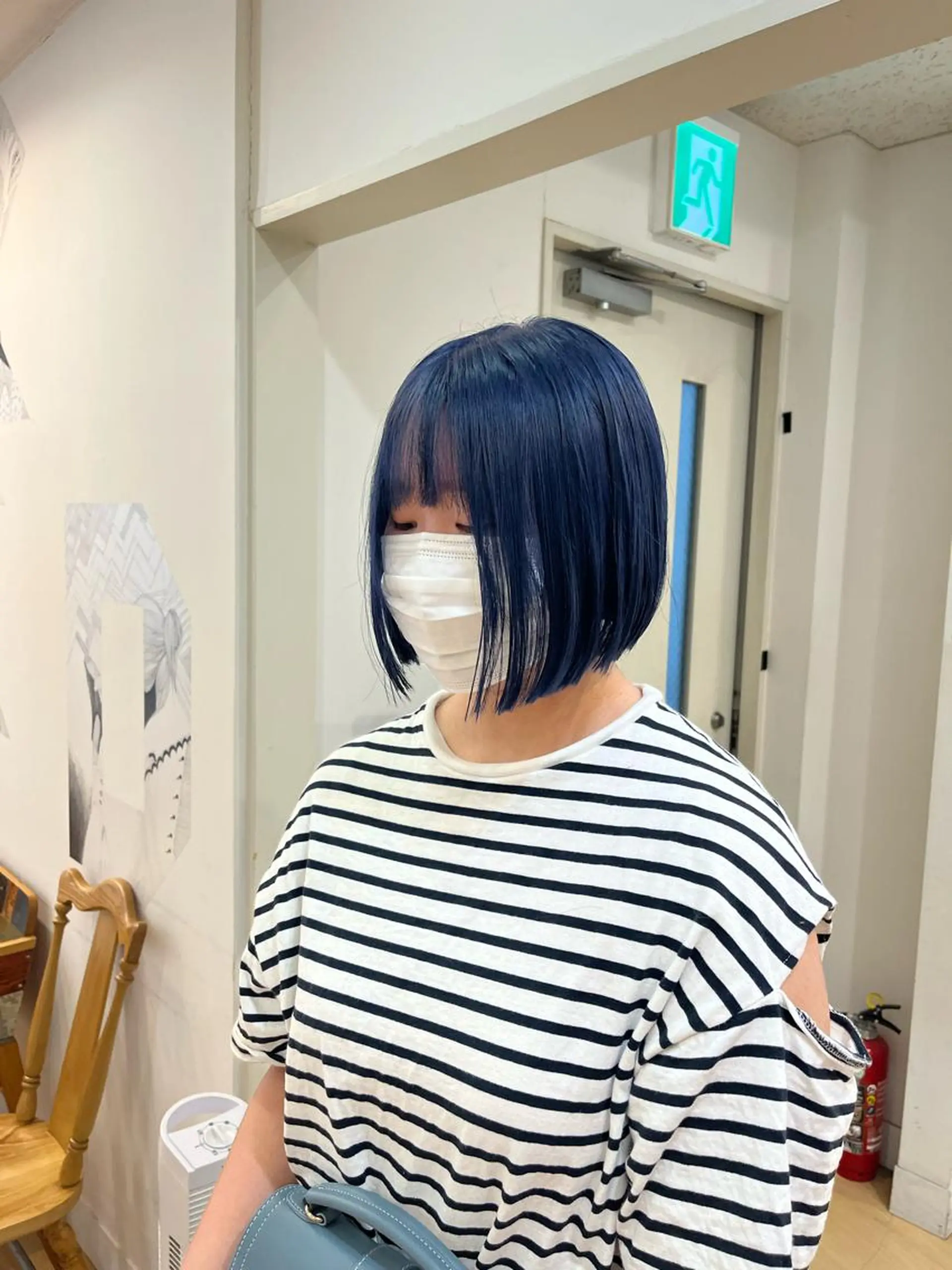 ショート カラー ブルーカラー ネイビーカラー パープルカラー シルバー ボブ 💠つたふうか/ 韓国/メンズヘア💠のヘアスタイル