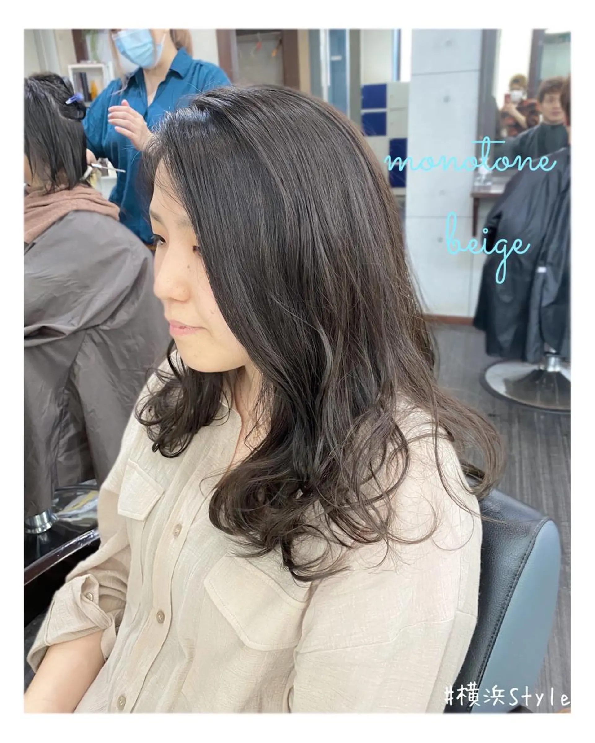 セミロング カラー グレージュ カット ヘアカラー トリートメント ＊横浜駅＊ 金子 誠也のヘアスタイル