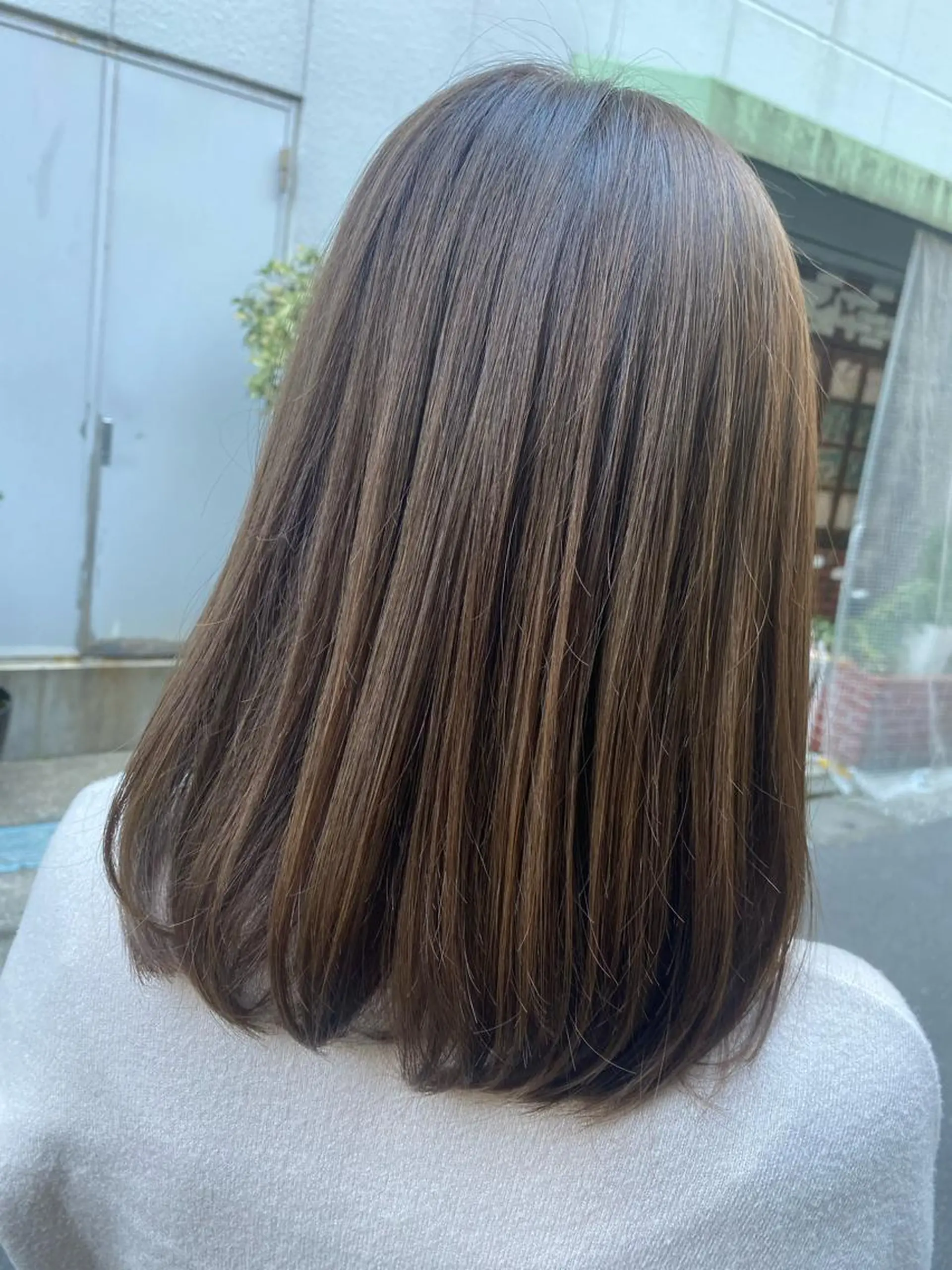 ミディアム カット ヘアカラー pep natsumiのヘアスタイル