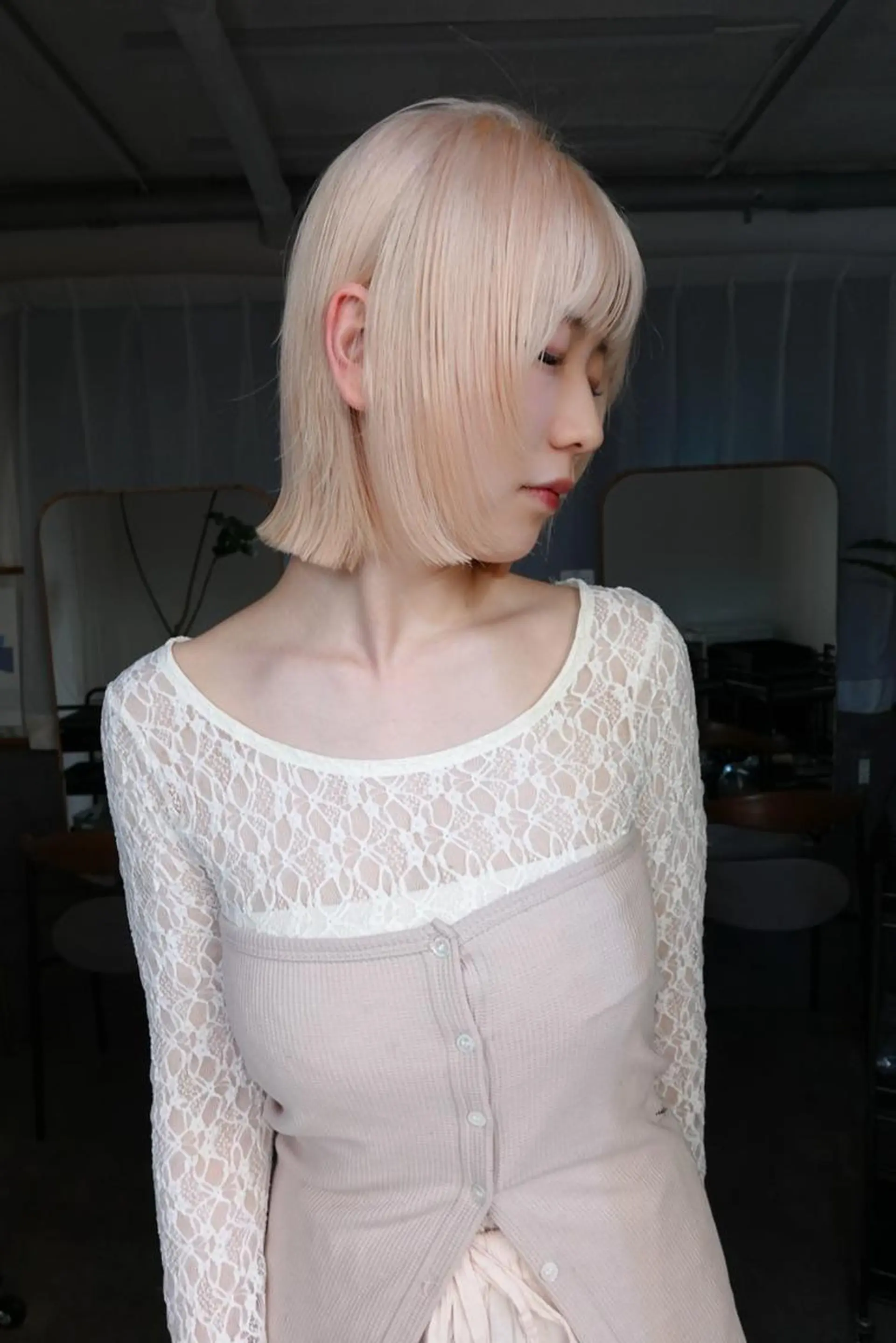 カラー ショート nelke/レイヤー 立川/ブリーチのヘアスタイル