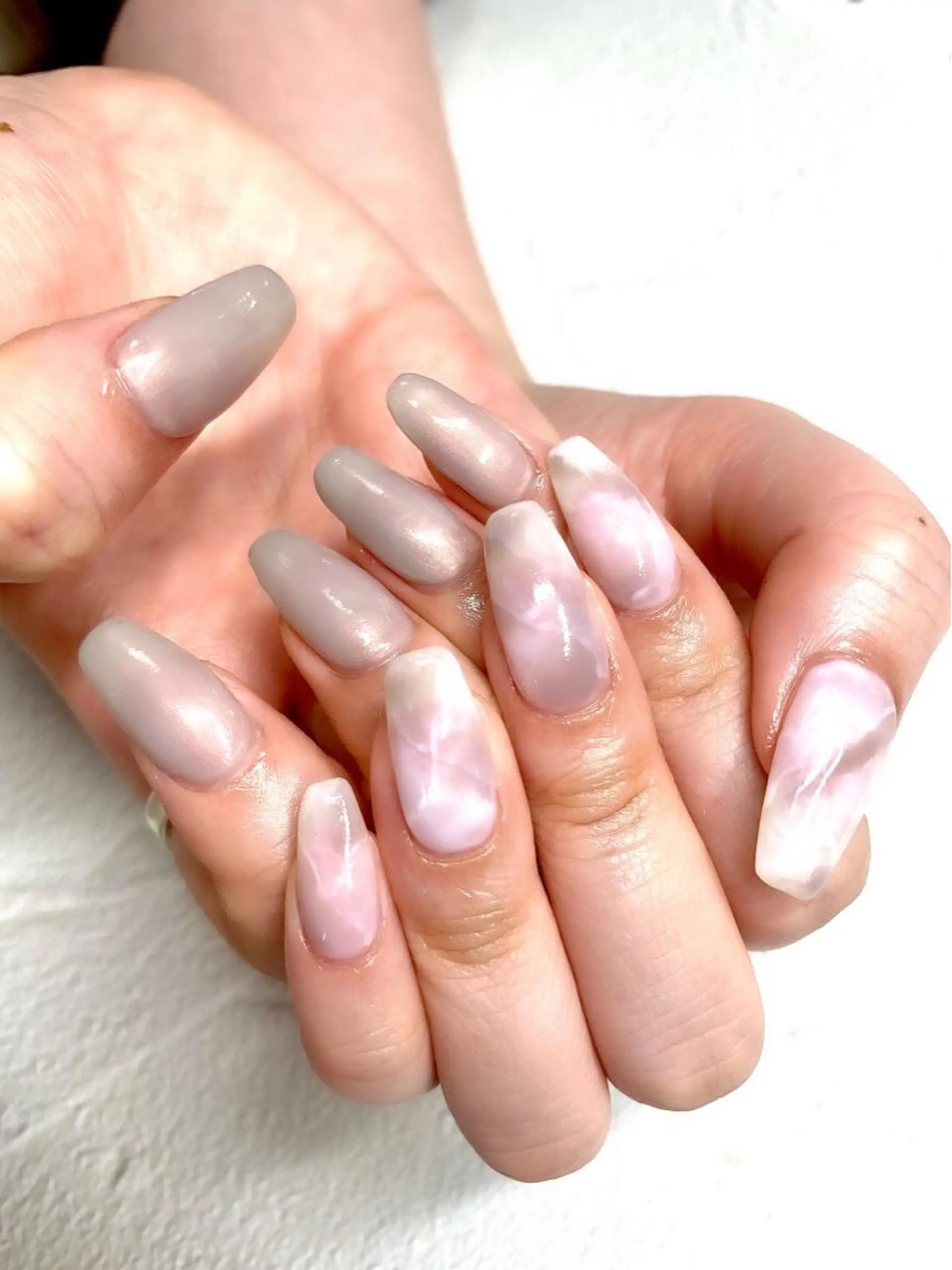 ネイル 大理石ネイル(マーブル) clover nailのネイルデザイン