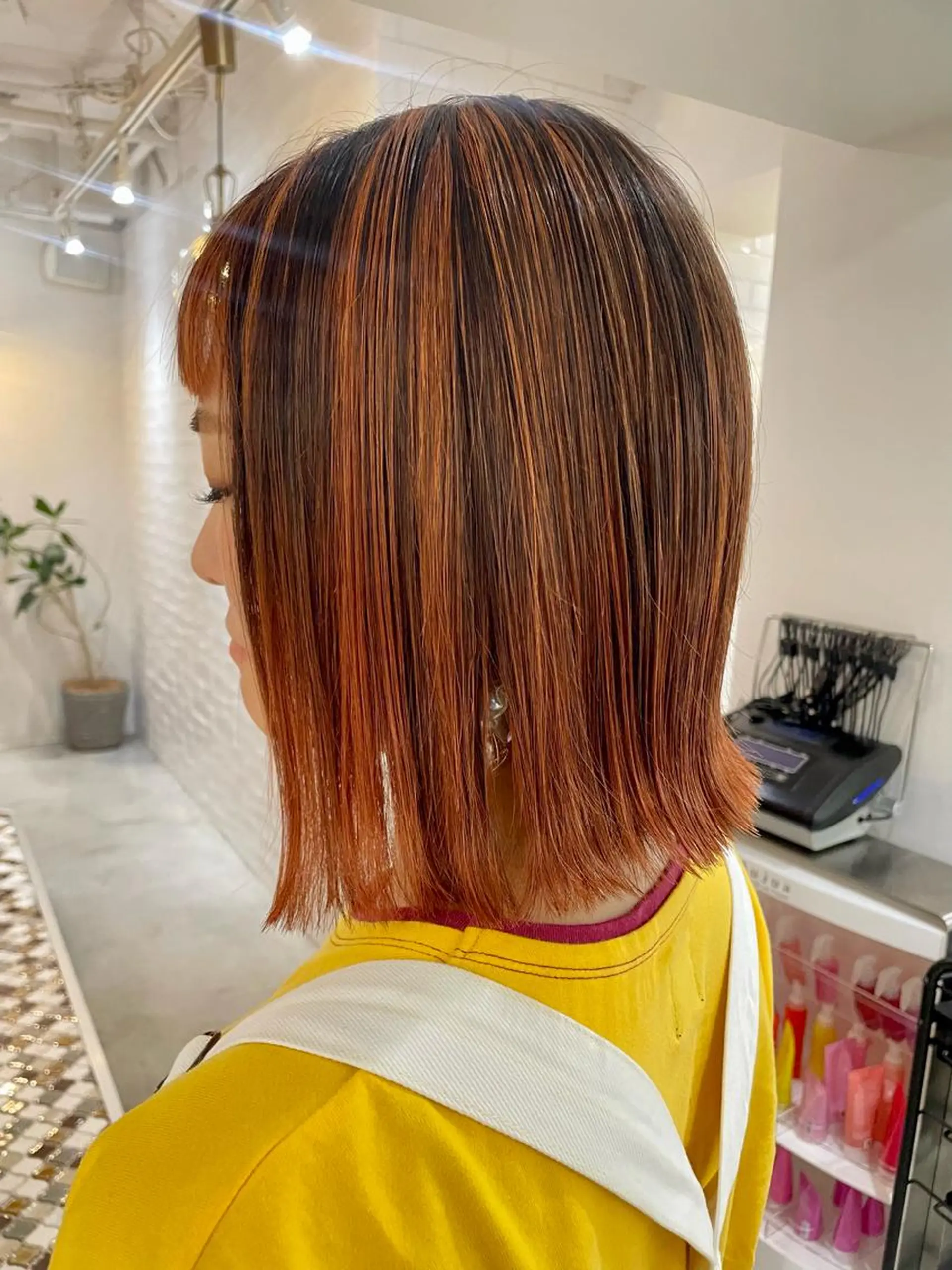 ショート カラー ハイライトカラー オレンジ ハイライト ヘアカラー トリートメント faith hair bisq所属・平澤 萌香のその他イメージ