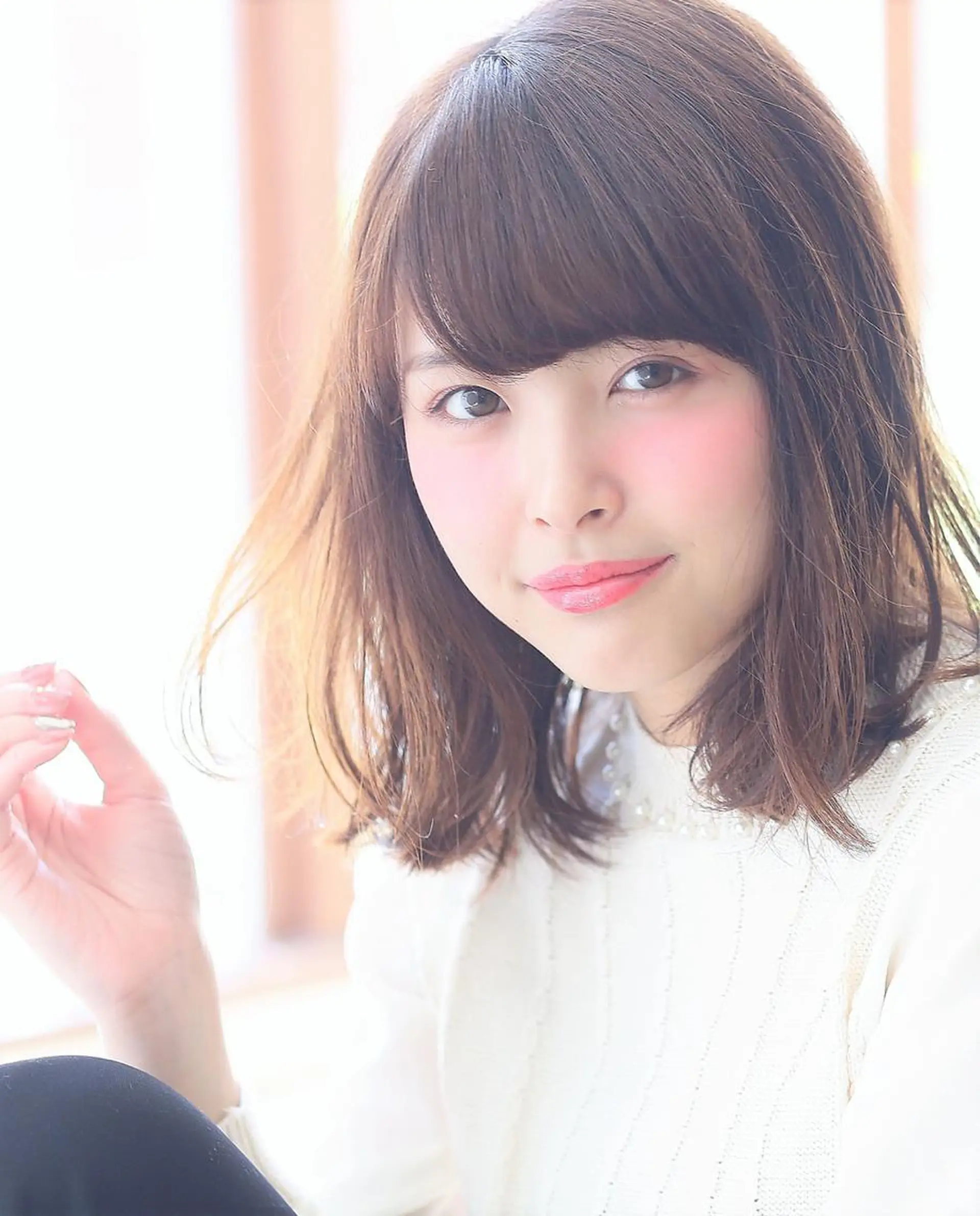 セミロング カラー パーマ 🌙FLYCKA ☀️縮毛矯正のヘアスタイル