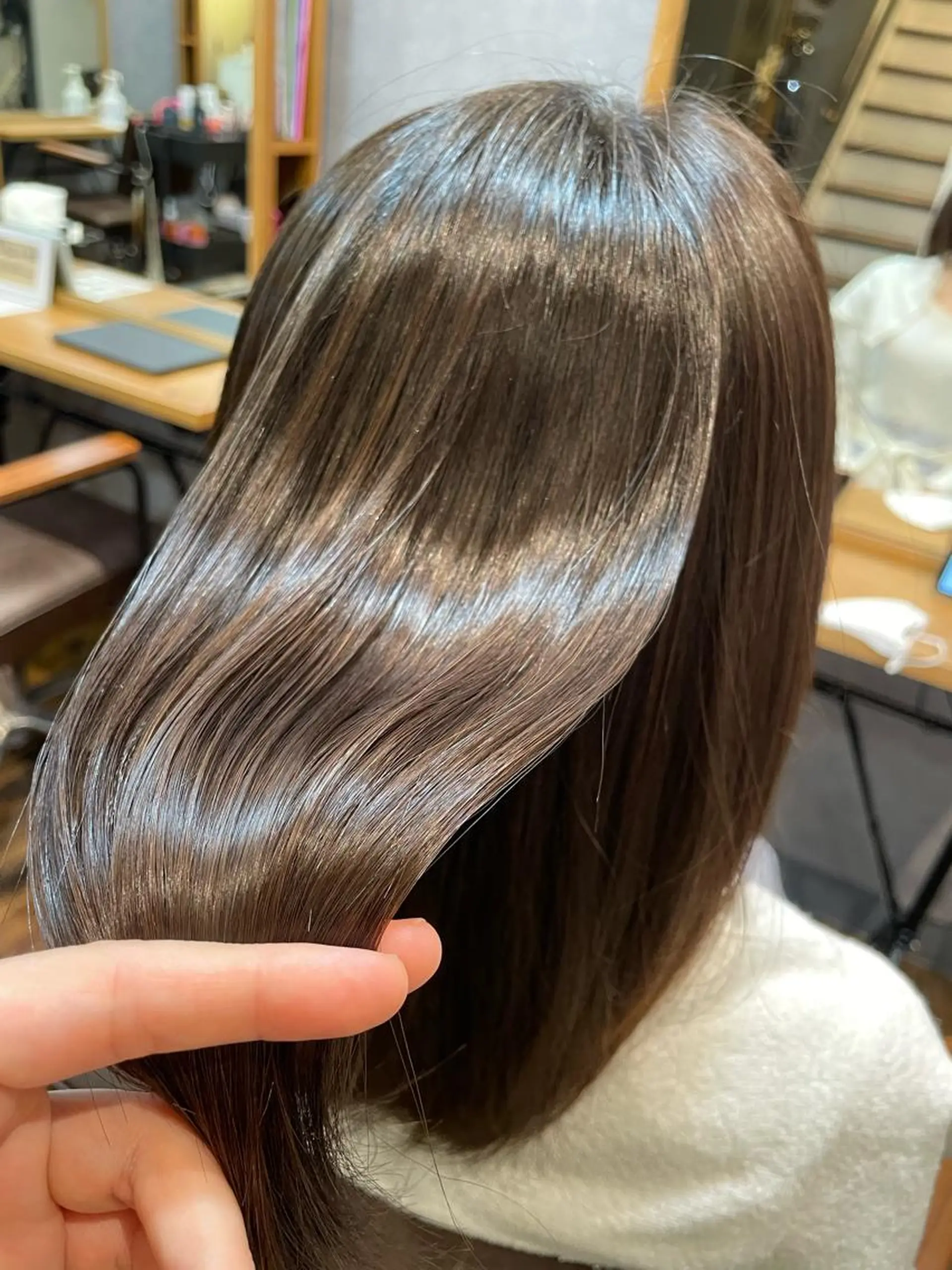 ロング トリートメント 酸性ストレート カット 縮毛矯正 トリートメント ツヤ美髪💐 髪質改善/高山愛来のヘアスタイル