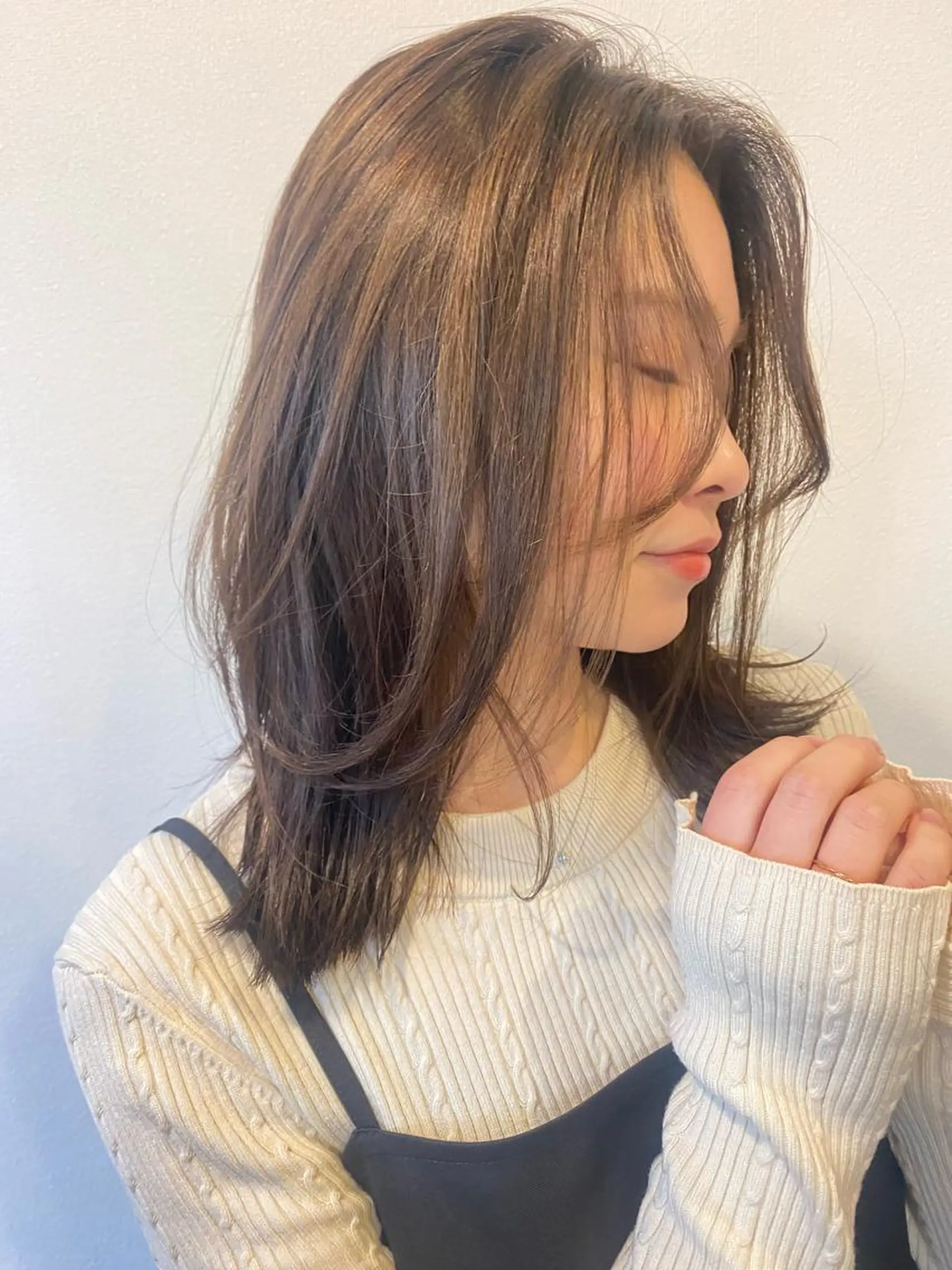 ミディアム カラー ベージュカラー オリーブベージュ ダメージレスサロン✨ kayo🌱のヘアスタイル