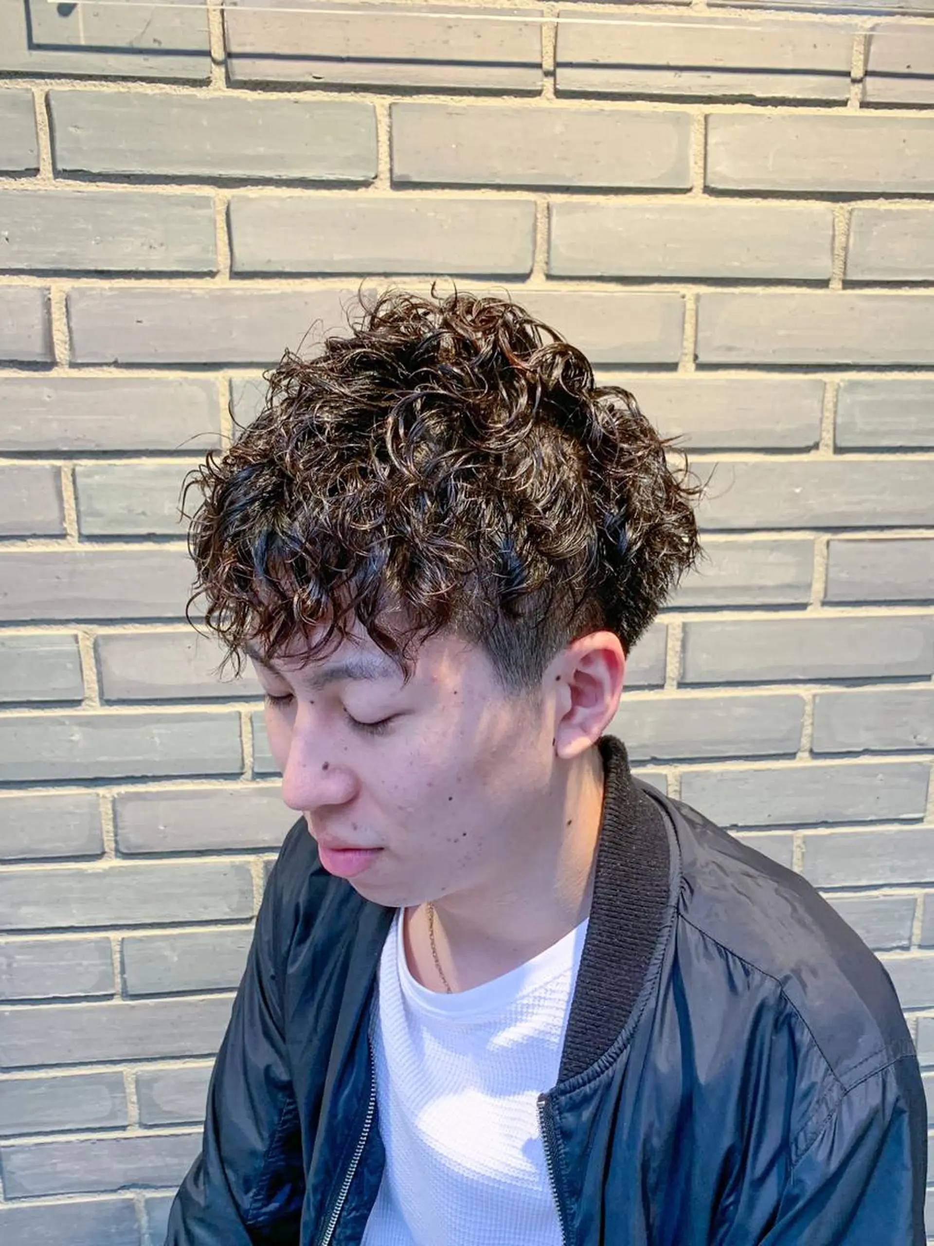 ミディアム パーマ メンズ 【川西能勢口駅1分】 木村　翔乃佑のヘアスタイル
