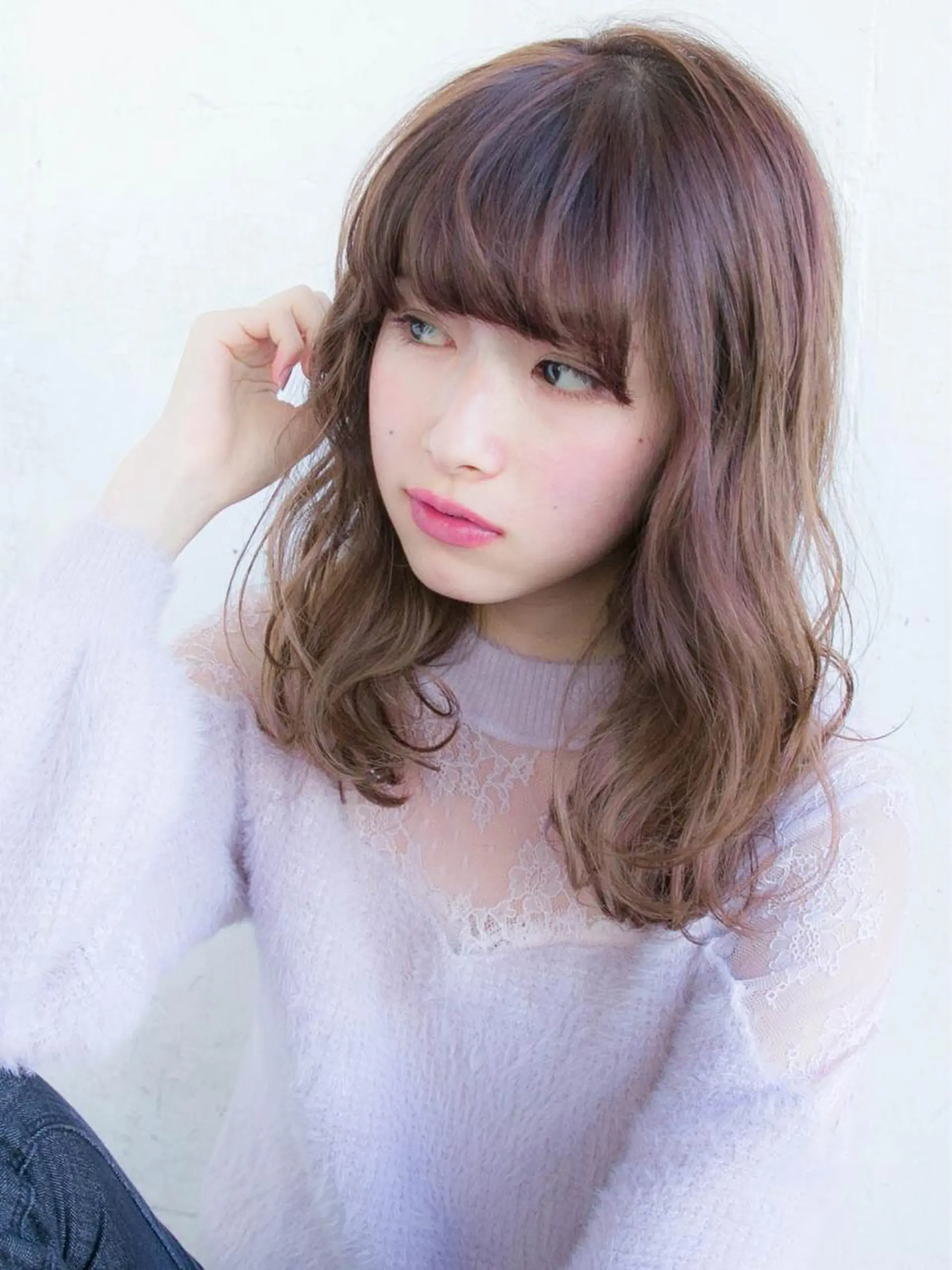 セミロング カラー パーマ 髪質改善🩵縮毛矯正 代々木/木下のヘアスタイル
