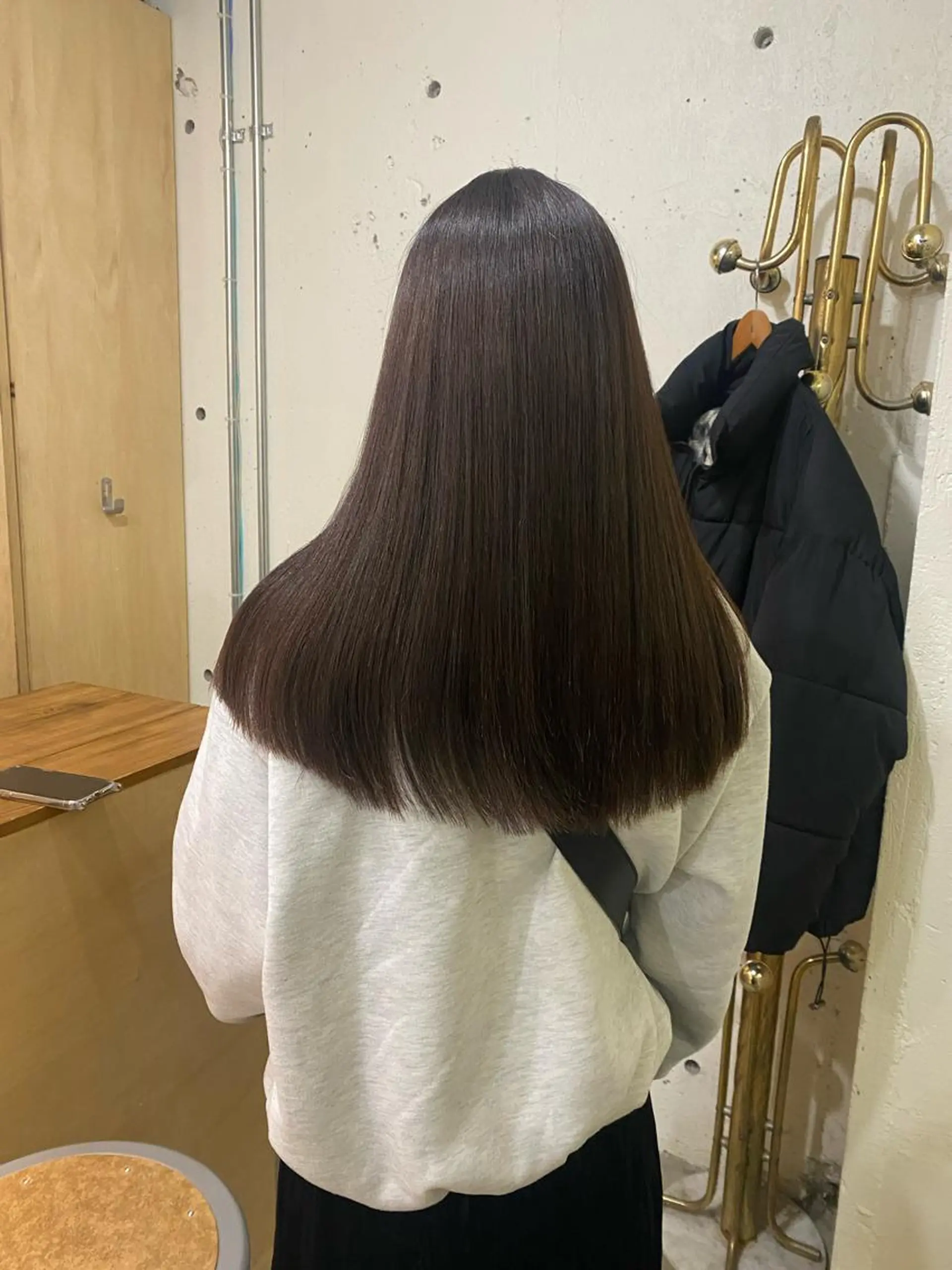 ロング カット 縮毛矯正 トリートメント 竹内 柚子のヘアスタイル