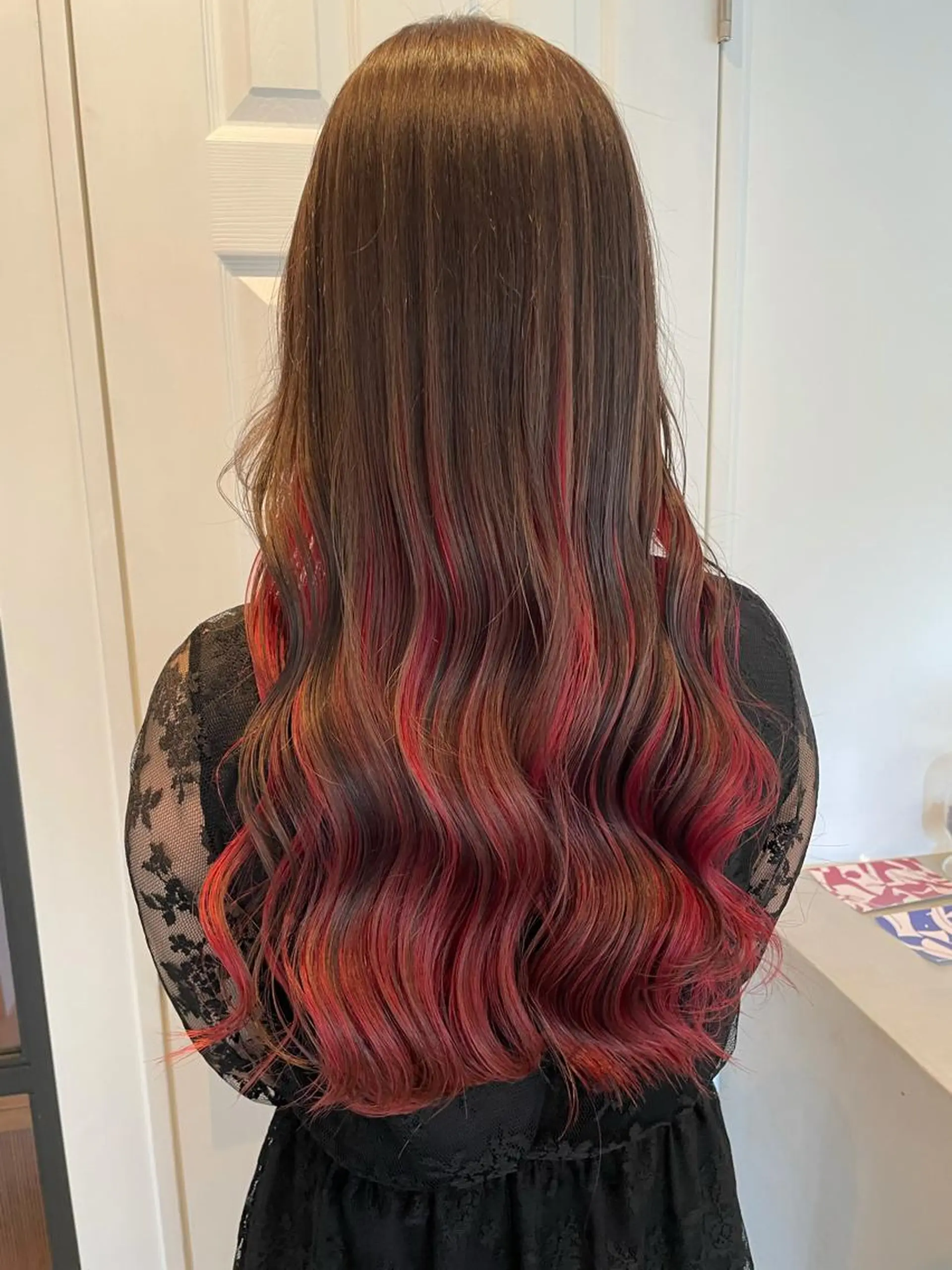 ロング カラー ヘアアレンジ REONA🪽✨薬院 レイヤーカット🫧のヘアスタイル