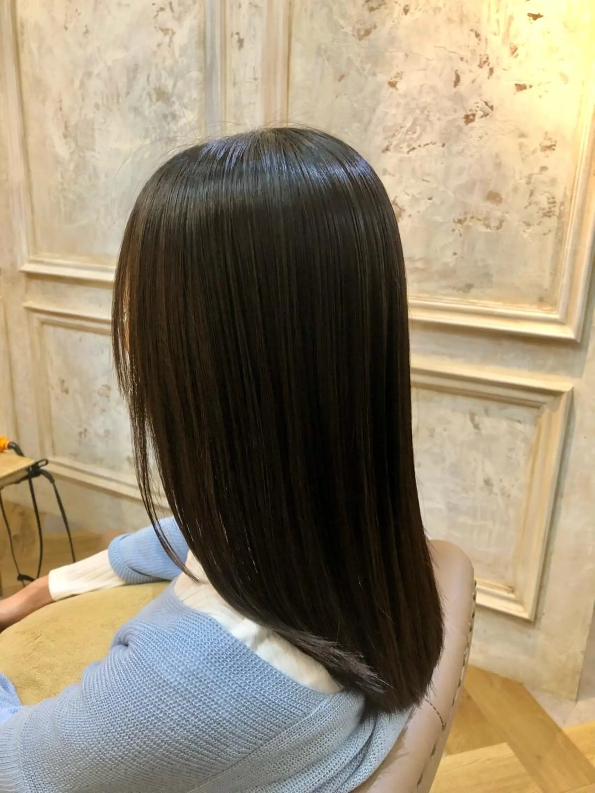 ミディアム 縮毛矯正 セン北徒歩５分 キシタクのヘアスタイル