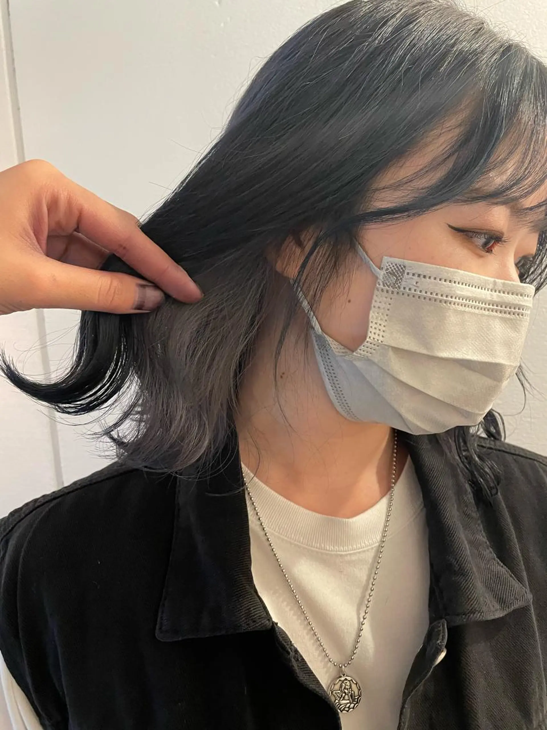 ミディアム カラー 京都美容師 塩のヘアスタイル