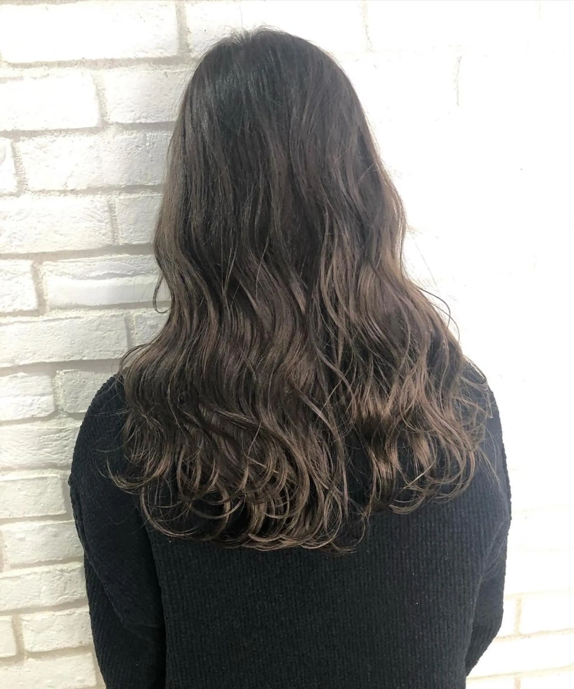 ロング カラー ブラウンカラー ココアブラウン カット ヘアカラー トリートメント 佐藤 高徳のヘアスタイル
