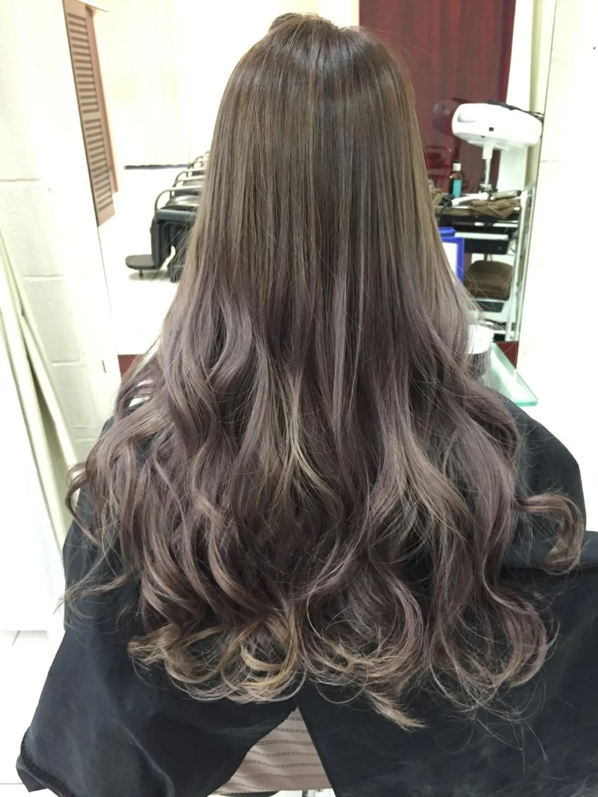 ロング カラー パーマ ヘアアレンジ モテ髪透明感❤️ デイズヘアカラーのヘアスタイル