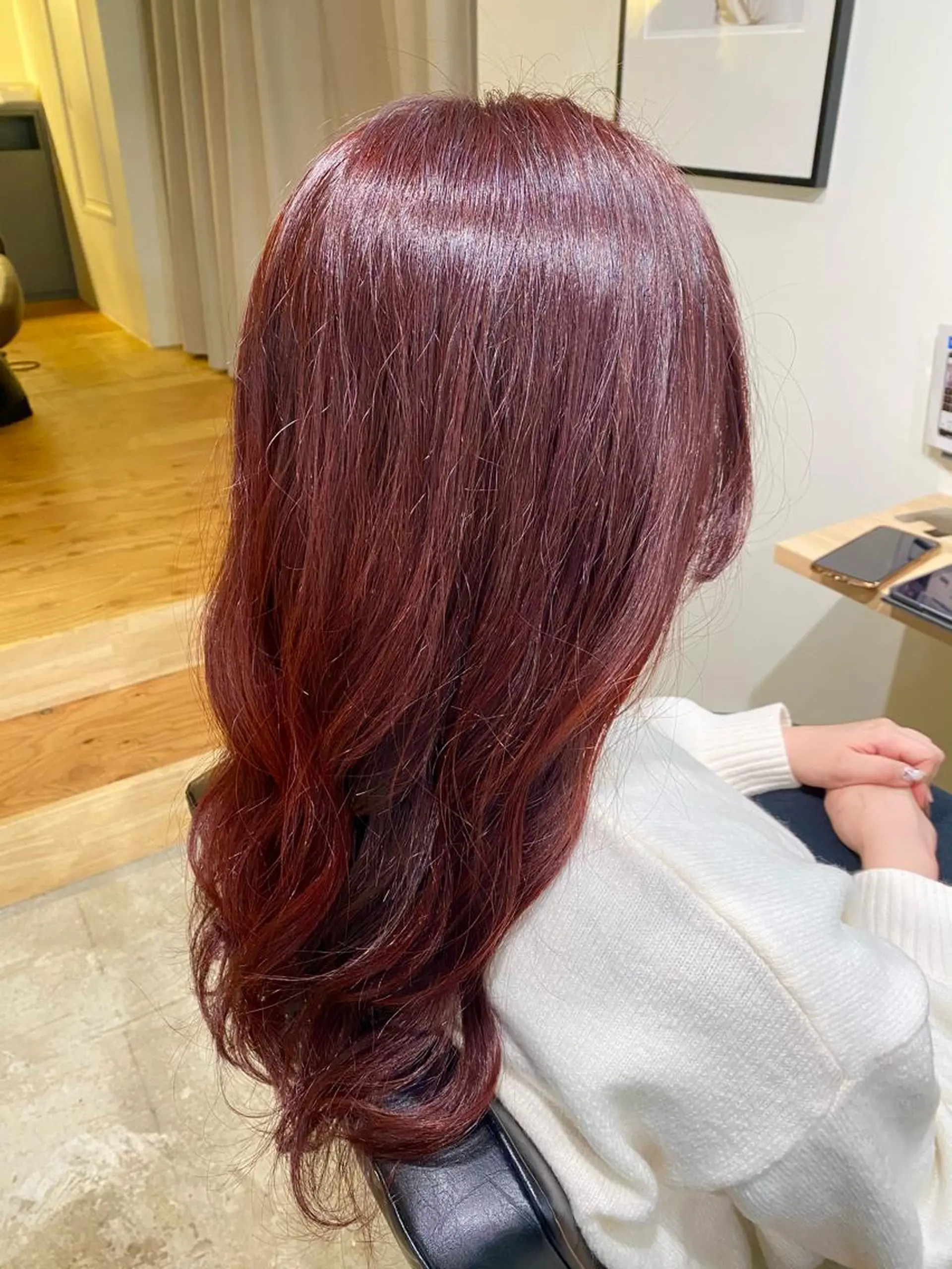 ロング カット ヘアカラー トリートメント 顔まわりカット/金山 /大園芽依のヘアスタイル