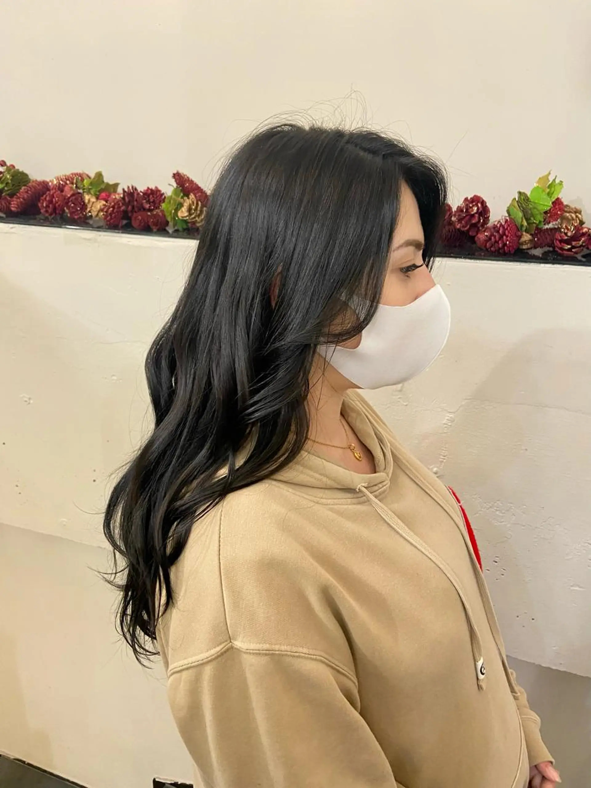 ロング カラー グレージュ ネイビーカラー カット ヘアカラー 🫧 nanaco🫧のヘアスタイル