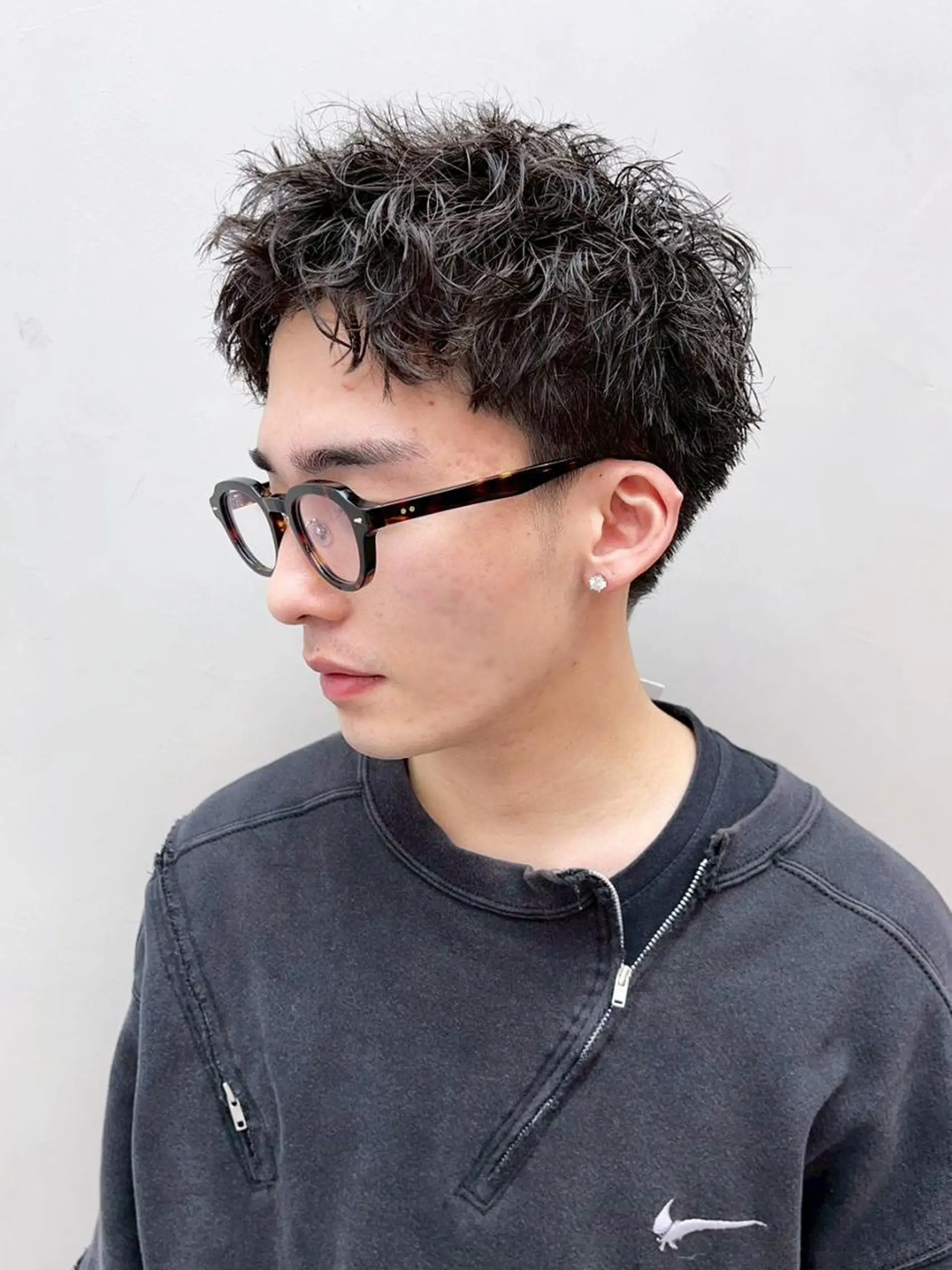 メンズ ショート メンズパーマ 波巻きパーマ カット ITbyALBUM 松戸のヘアスタイル