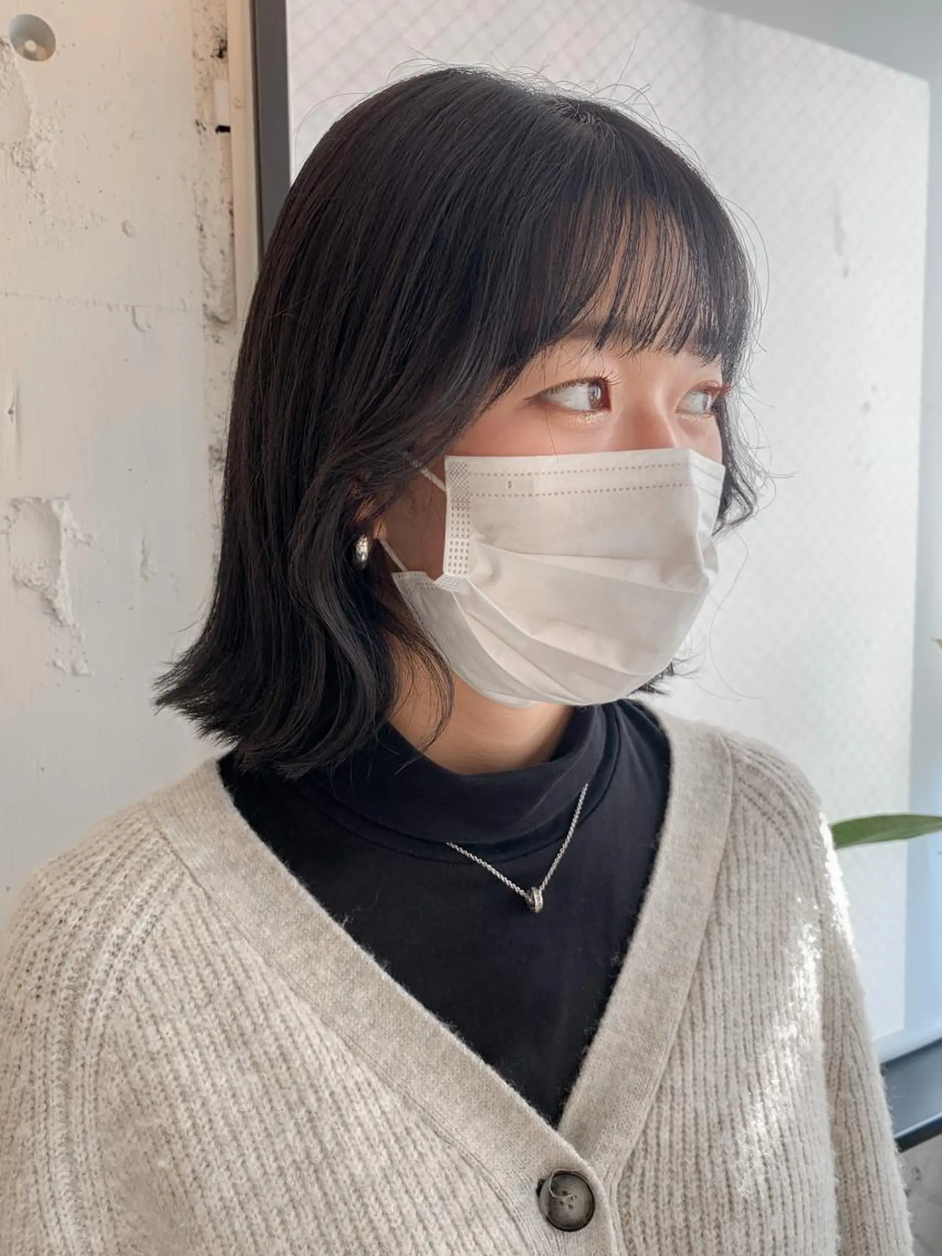 ミディアム カラー ヘアアレンジ 韓国風ヘア ヘアカラー トリートメント yuka .のヘアスタイル