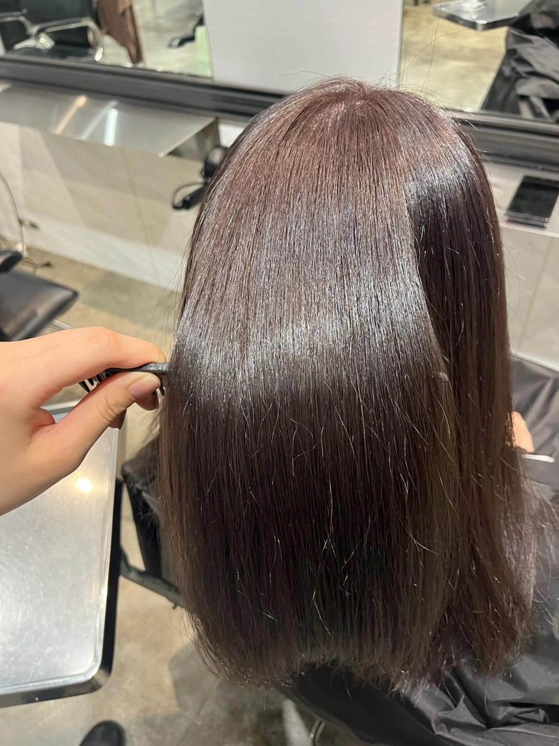 セミロング カラー ラベンダーカラー ラベンダーグレー littlenene /たちばなのヘアスタイル