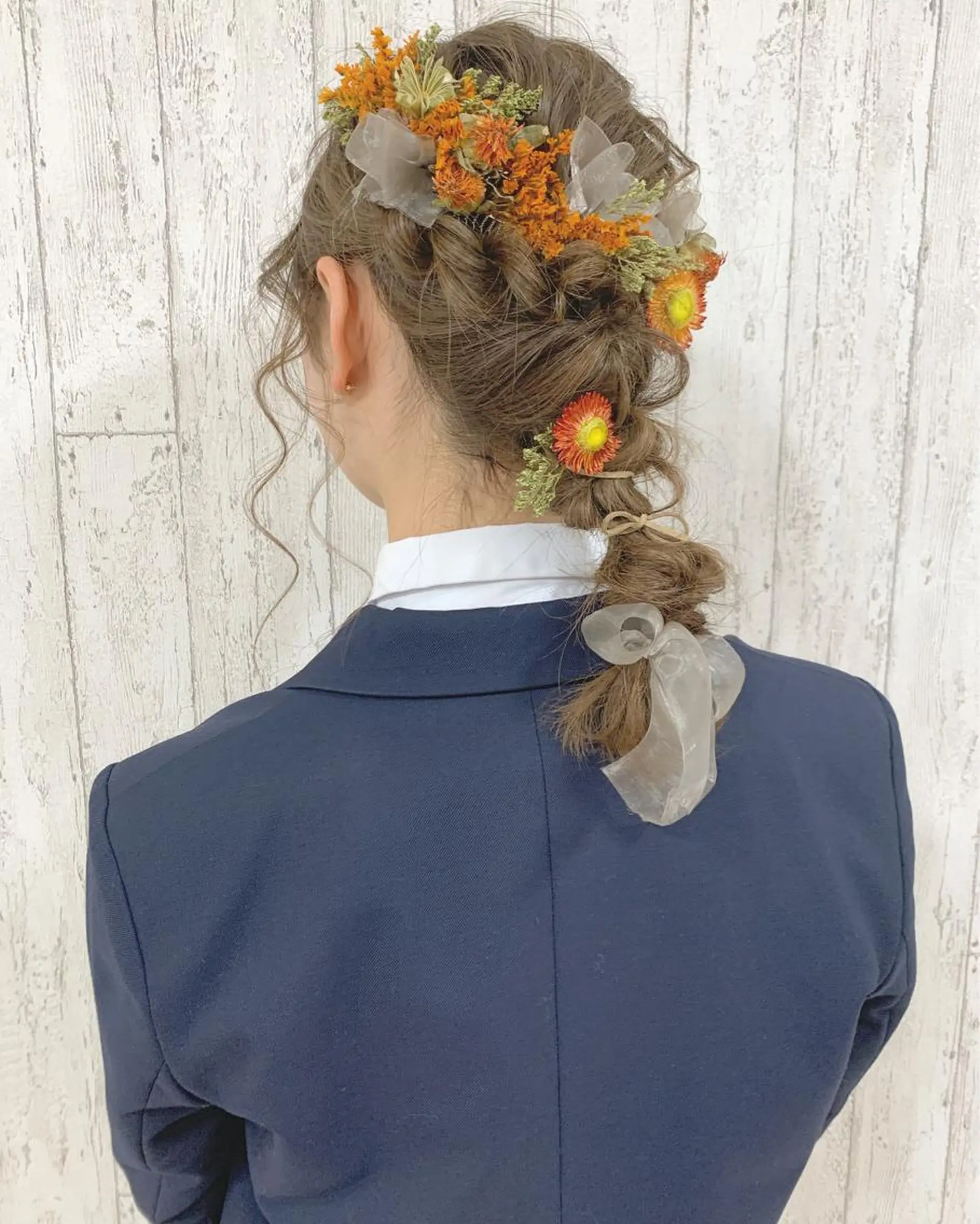 セミロング ヘアアレンジ 立川 奈那子のヘアスタイル