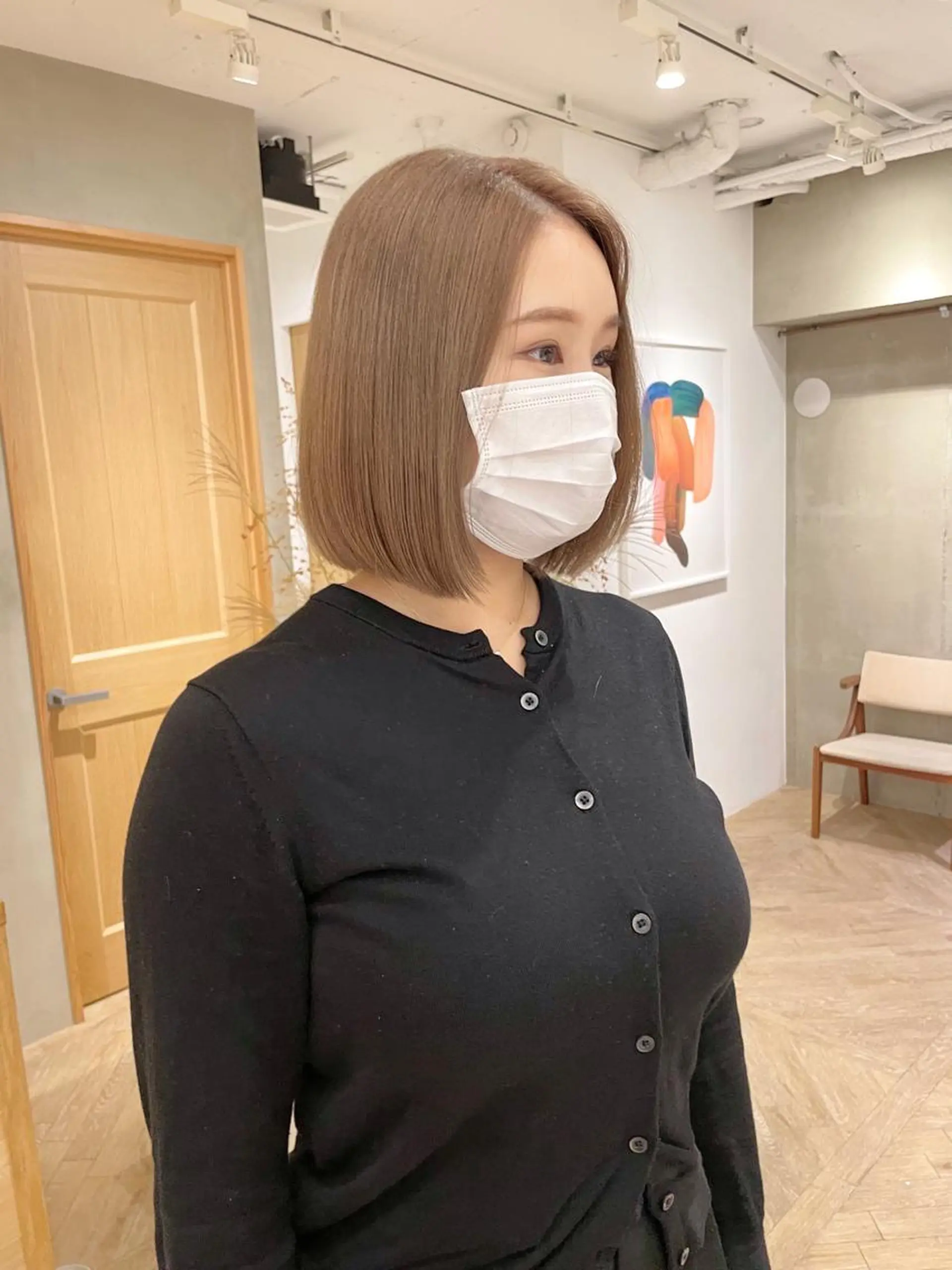 ミディアム カラー ボブ ヘアカラー トリートメント ボブ/レイヤー 🌟梅田盛一🌟のヘアスタイル