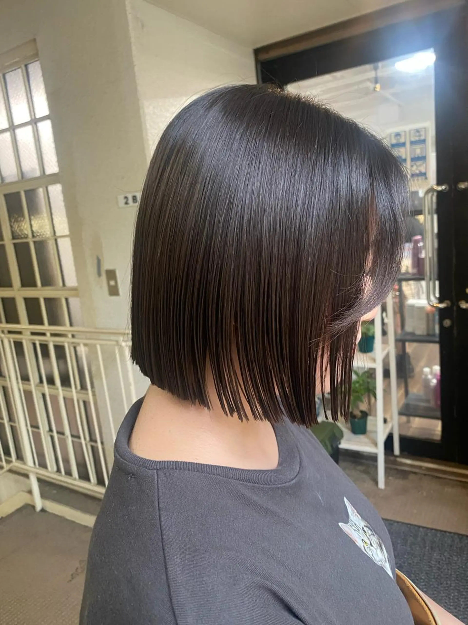 ショート カラー ヘアアレンジ アッシュ アッシュグレー アッシュグレージュ バレイヤージュ ミストバング カット トリートメント 🌟🍒ハイトーン 韓国ヘア/ユウミのヘアスタイル