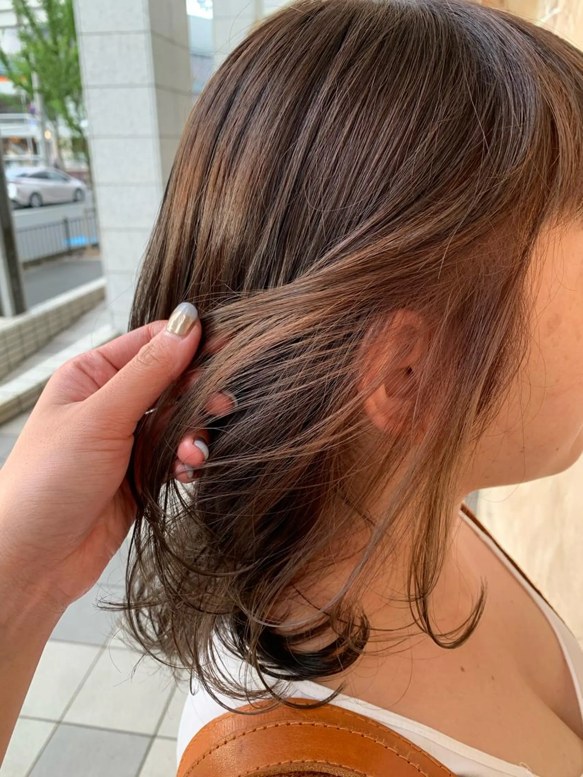 ミディアム カラー ベージュカラー 艶カラー/ Nanamiのヘアスタイル