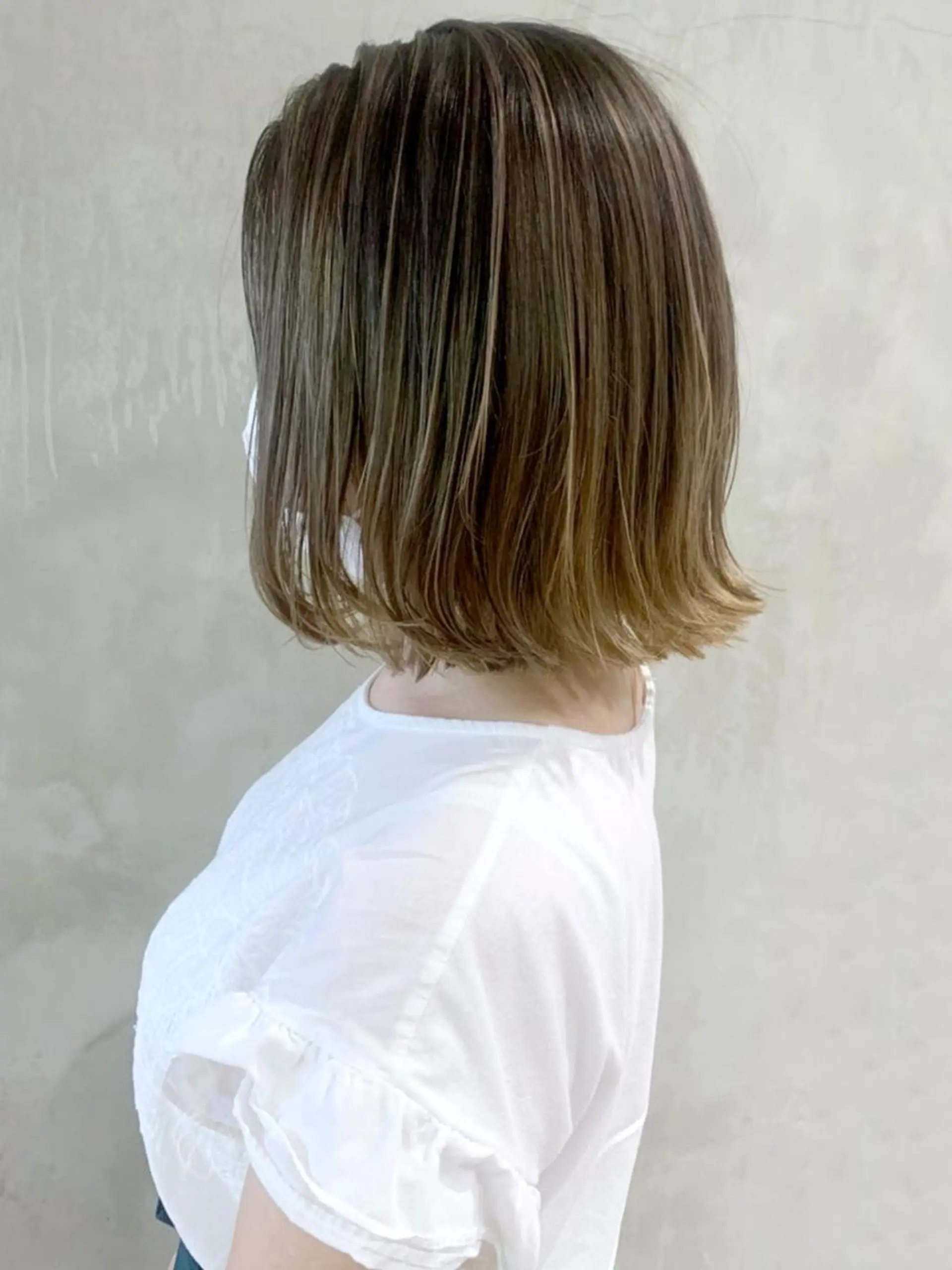 ミディアム カラー パーマ ヘアアレンジ ボブ ITbyALBUM 浦和店のヘアスタイル