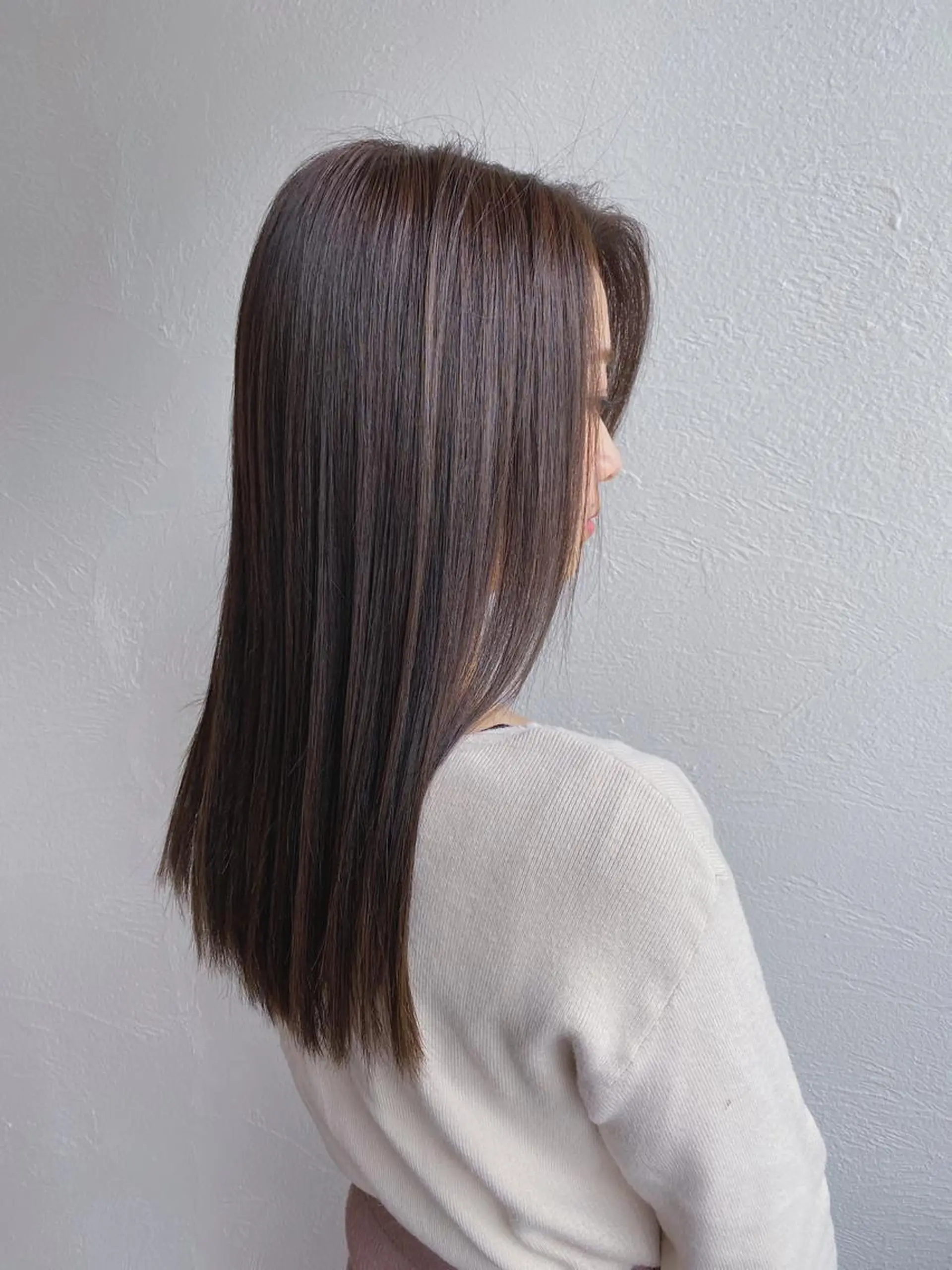 ロング カラー アッシュ アッシュグレー アッシュグレージュ 透明感カラー グレージュ カット 縮毛矯正 トリートメント HIYOSHI　✂︎ 艶髪職人のヘアスタイル