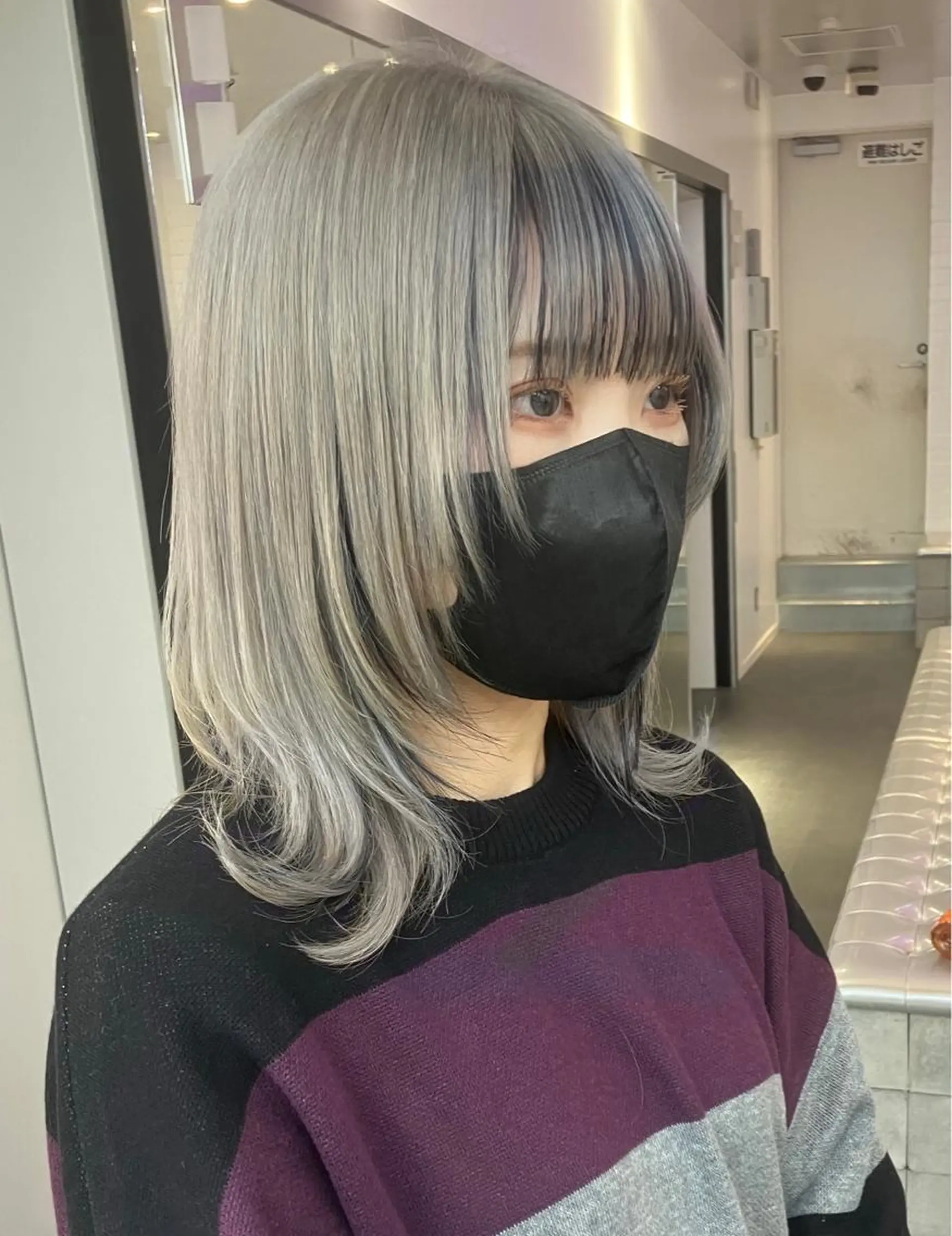 セミロング カラー ヘアカラー 🥣ミコト/ウルフ ハイトーン特化🥣のヘアスタイル