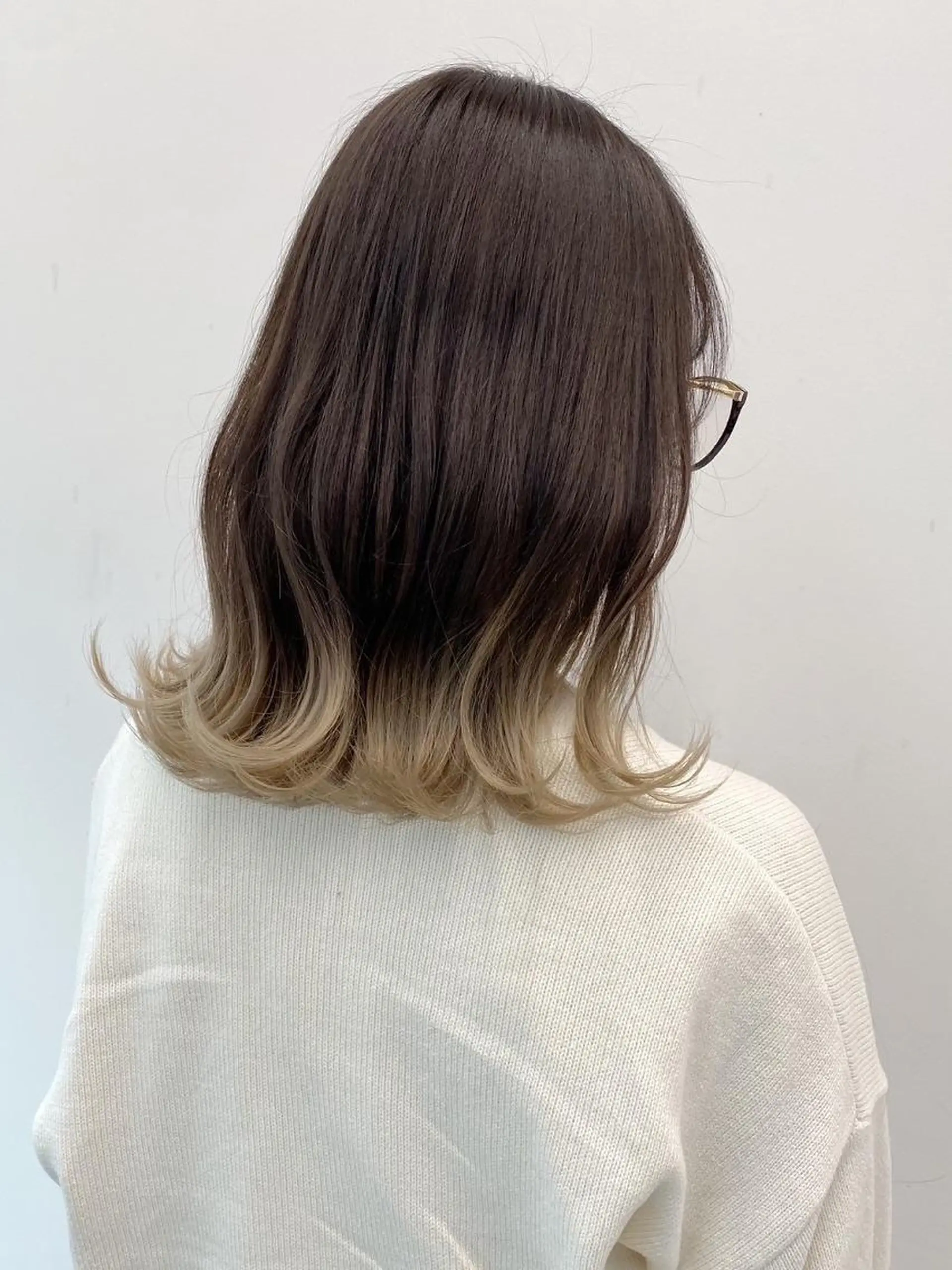 セミロング アッシュ 髪質改善 【公式】amble luxe 中野のヘアスタイル