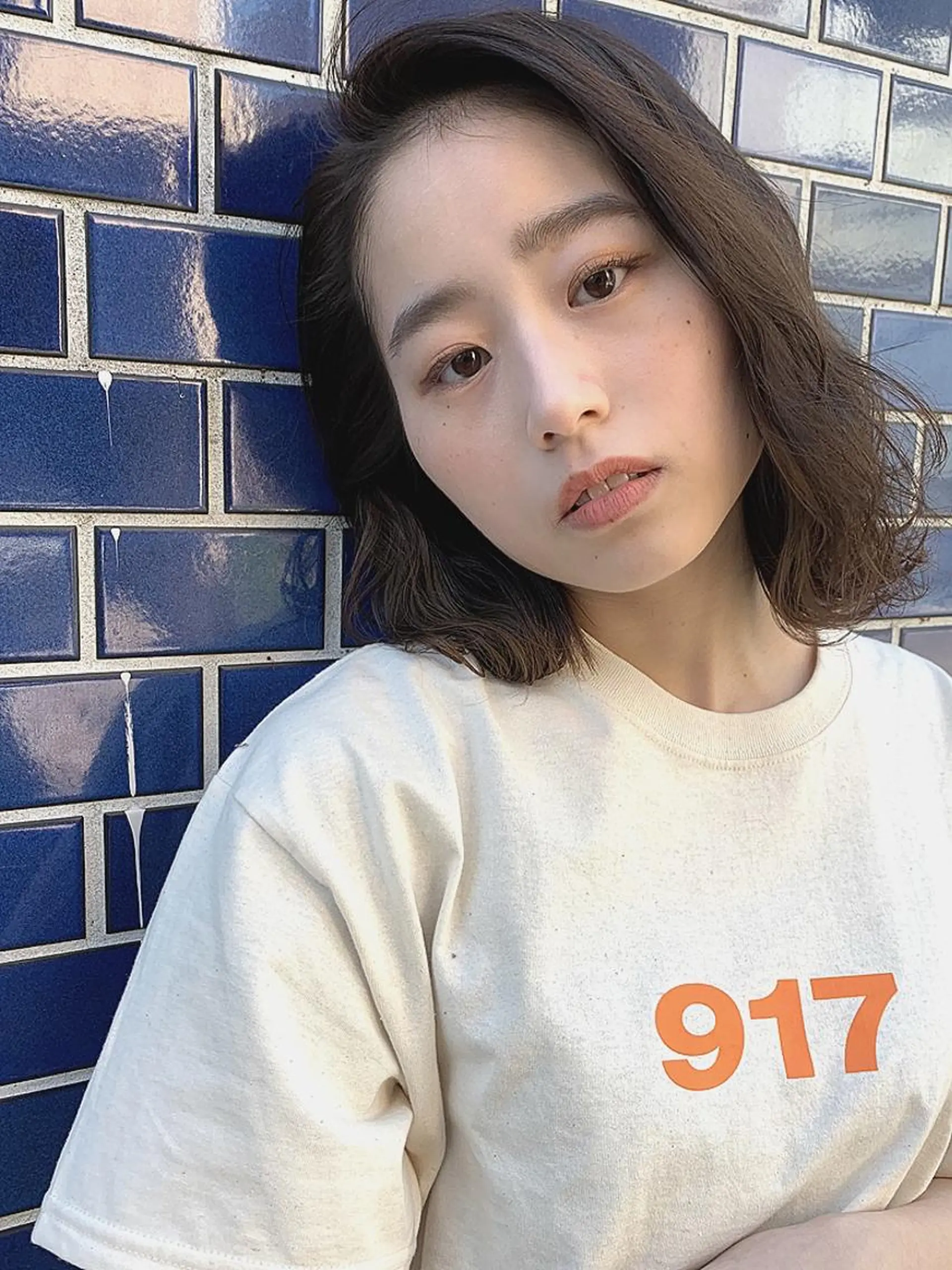 ミディアム ボブ カット ヘアカラー トリートメント 💈ホリ ダイキ💈のヘアスタイル