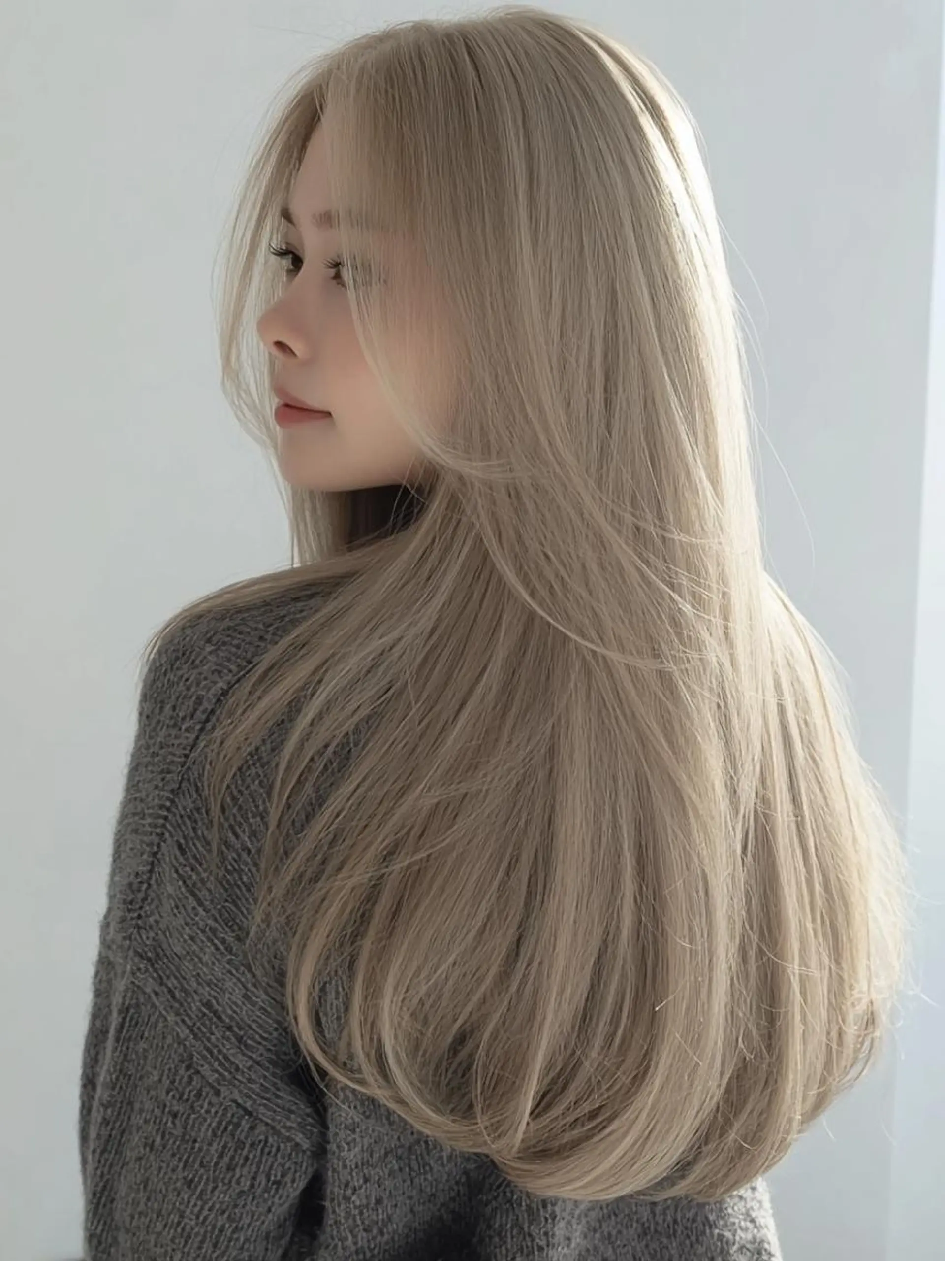 セミロング ヘアカラー ❄️透明感カラー❄️ メンズ✂️TOWAのヘアスタイル