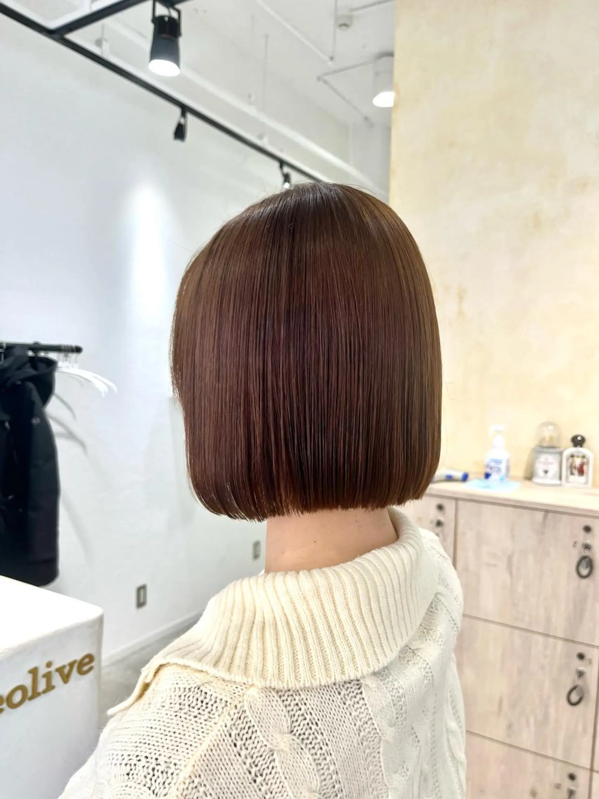 ショート カット 縮毛矯正 トリートメント ボブ/美髪矯正 /佐藤 奈巳のヘアスタイル