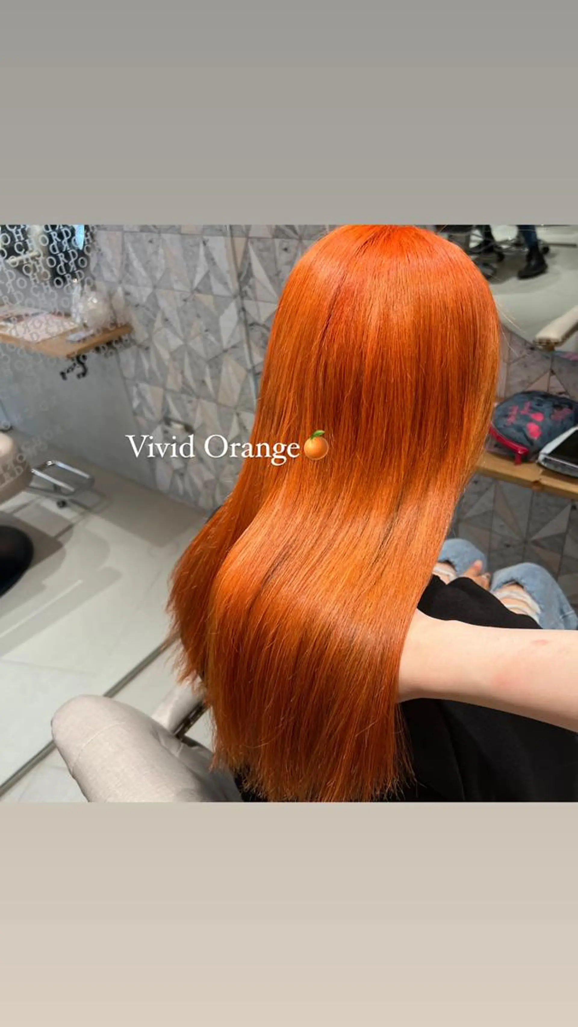 ロング カラー ブリーチ オレンジ トリートメント 🦄Rena 🦄のヘアスタイル