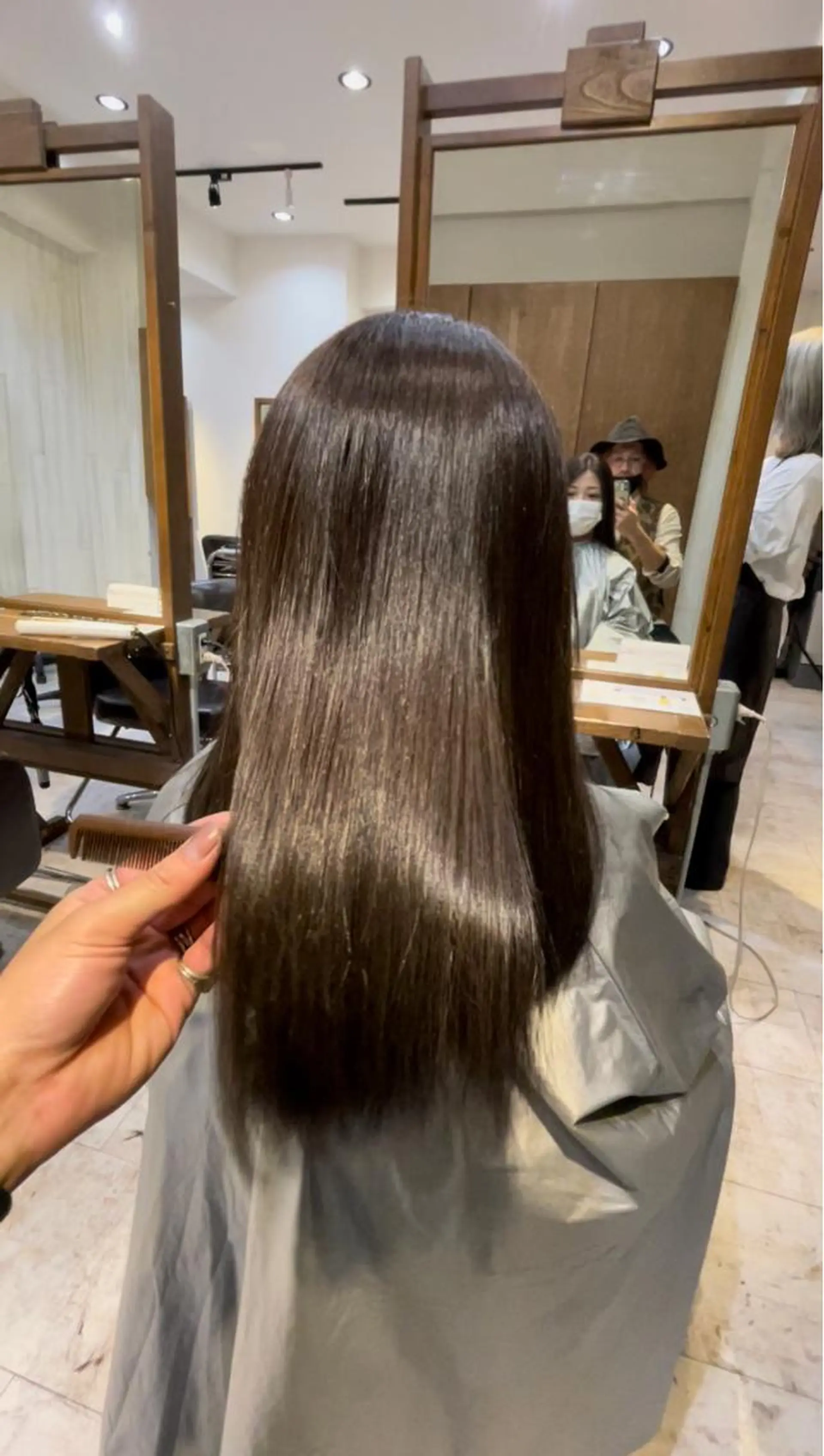 セミロング 髪質改善 トリートメント 縮毛矯正 トリートメント ALLEN hair 京橋店のヘアスタイル