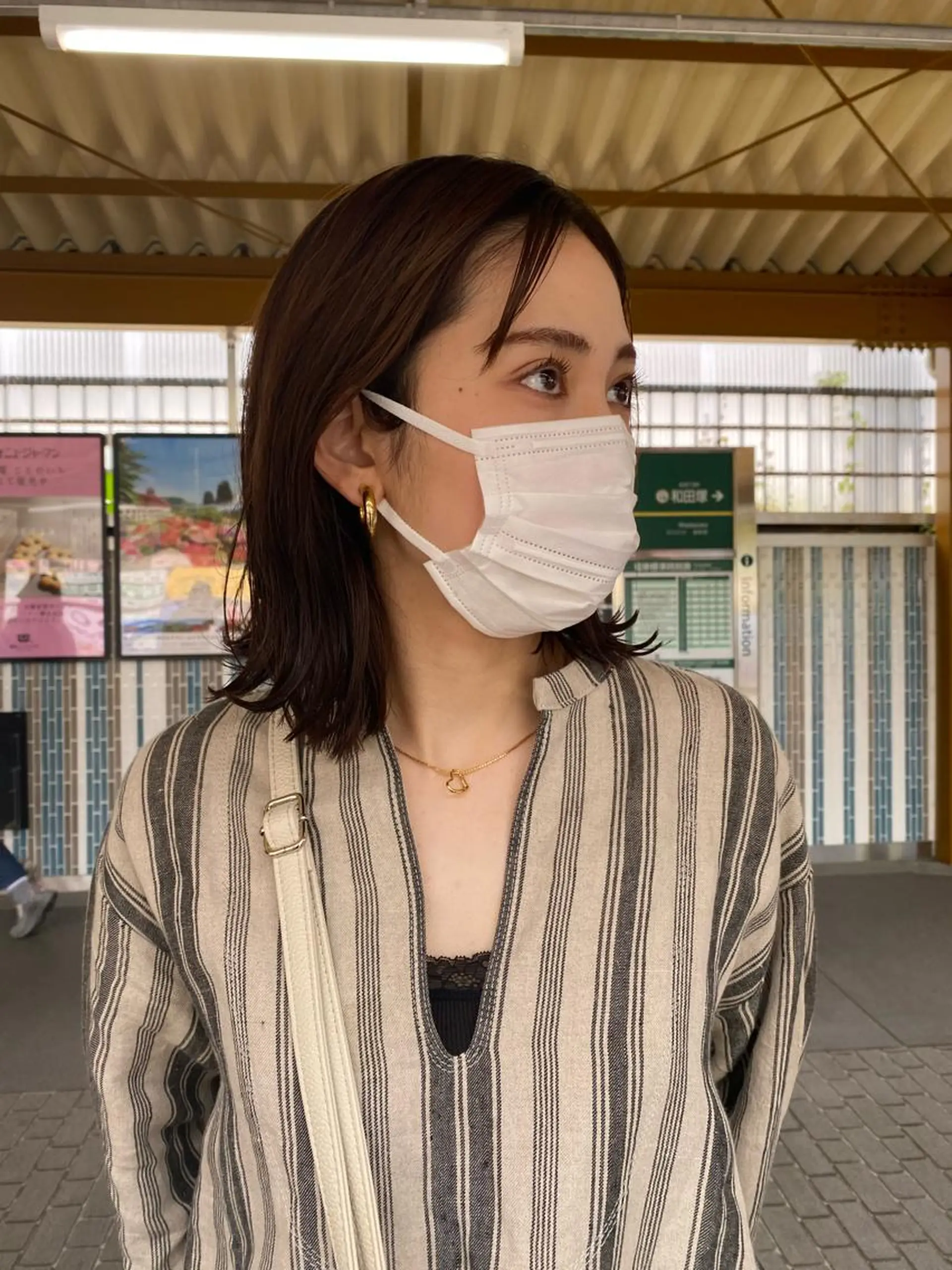 ミディアム カラー ヘアアレンジ アイブロウ shoji༄ mikuのヘアスタイル