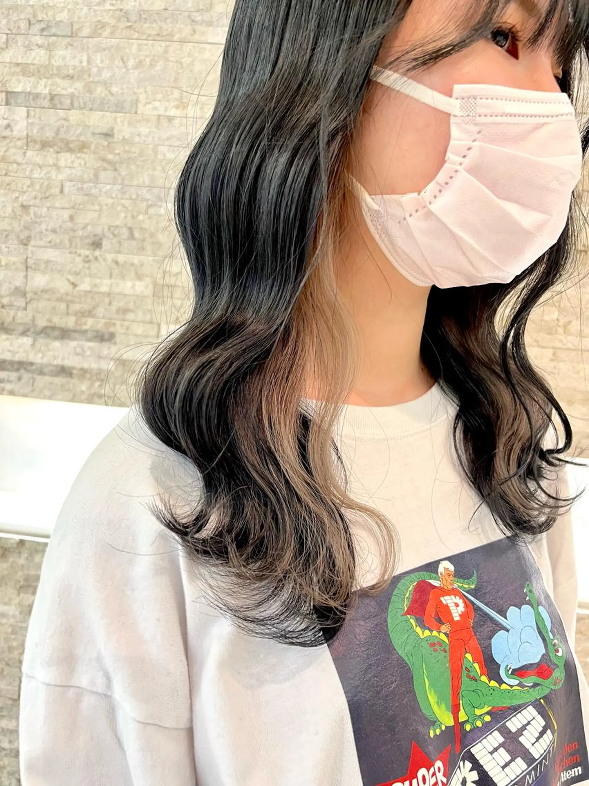 ロング カラー ヘアアレンジ ベージュカラー ブリーチ ホワイトベージュ 🔶似合わせセンター パート/ヤス🔶のヘアスタイル