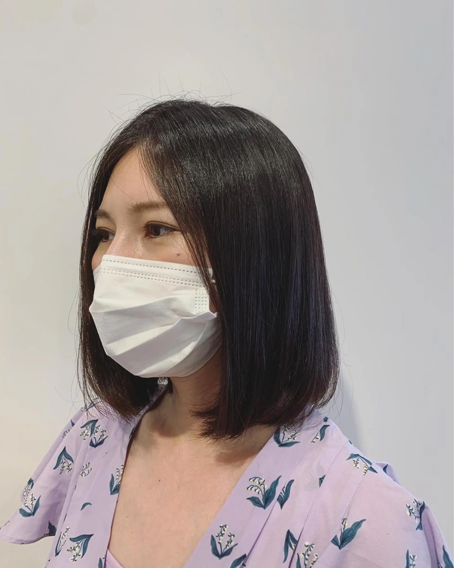 ミディアム 髪質改善 縮毛矯正 トリートメント 多田 彩香のヘアスタイル