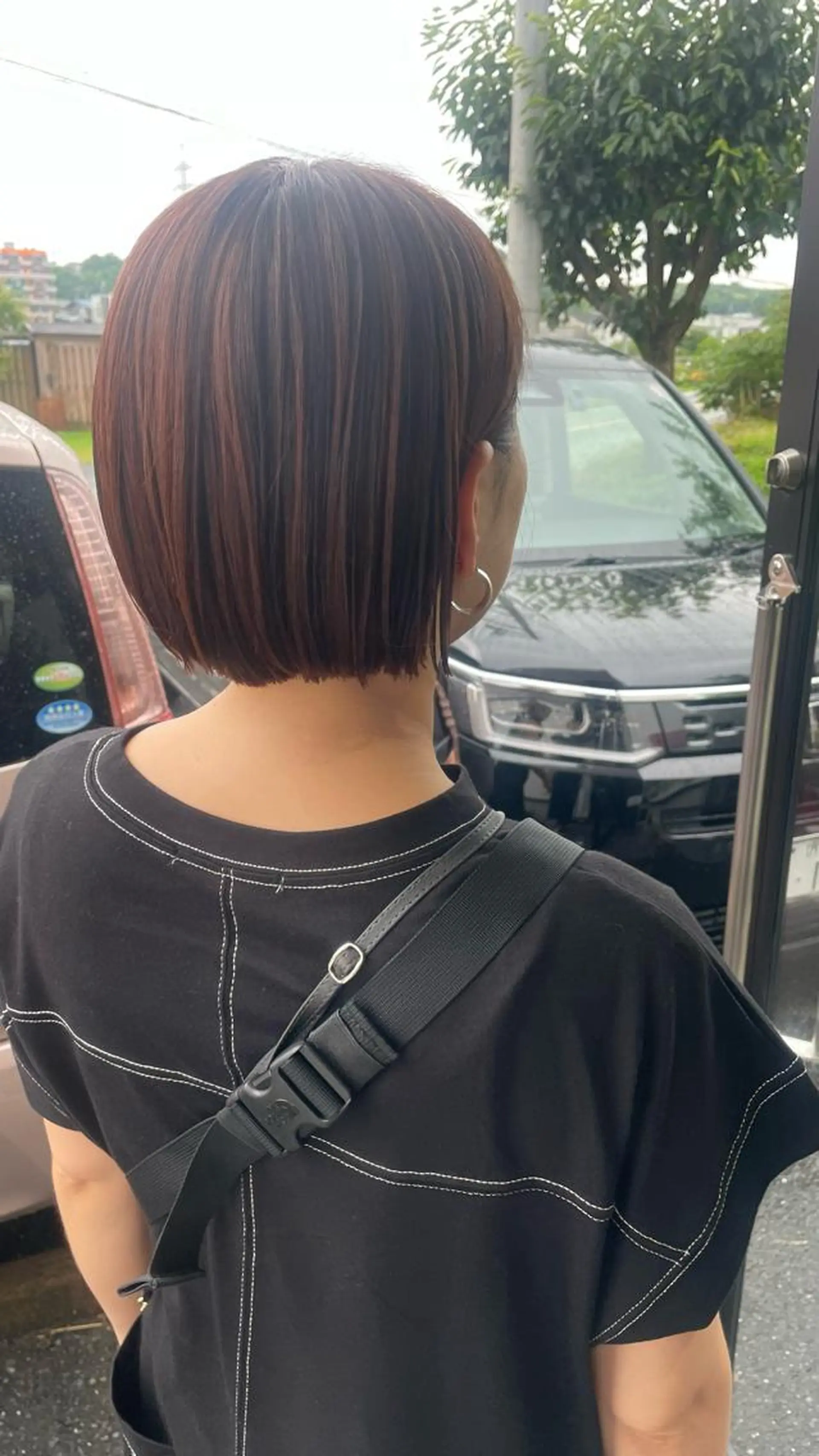 ショート ボブ カット ヘアカラー ビヨウシツトリコ よねたにみなのヘアスタイル