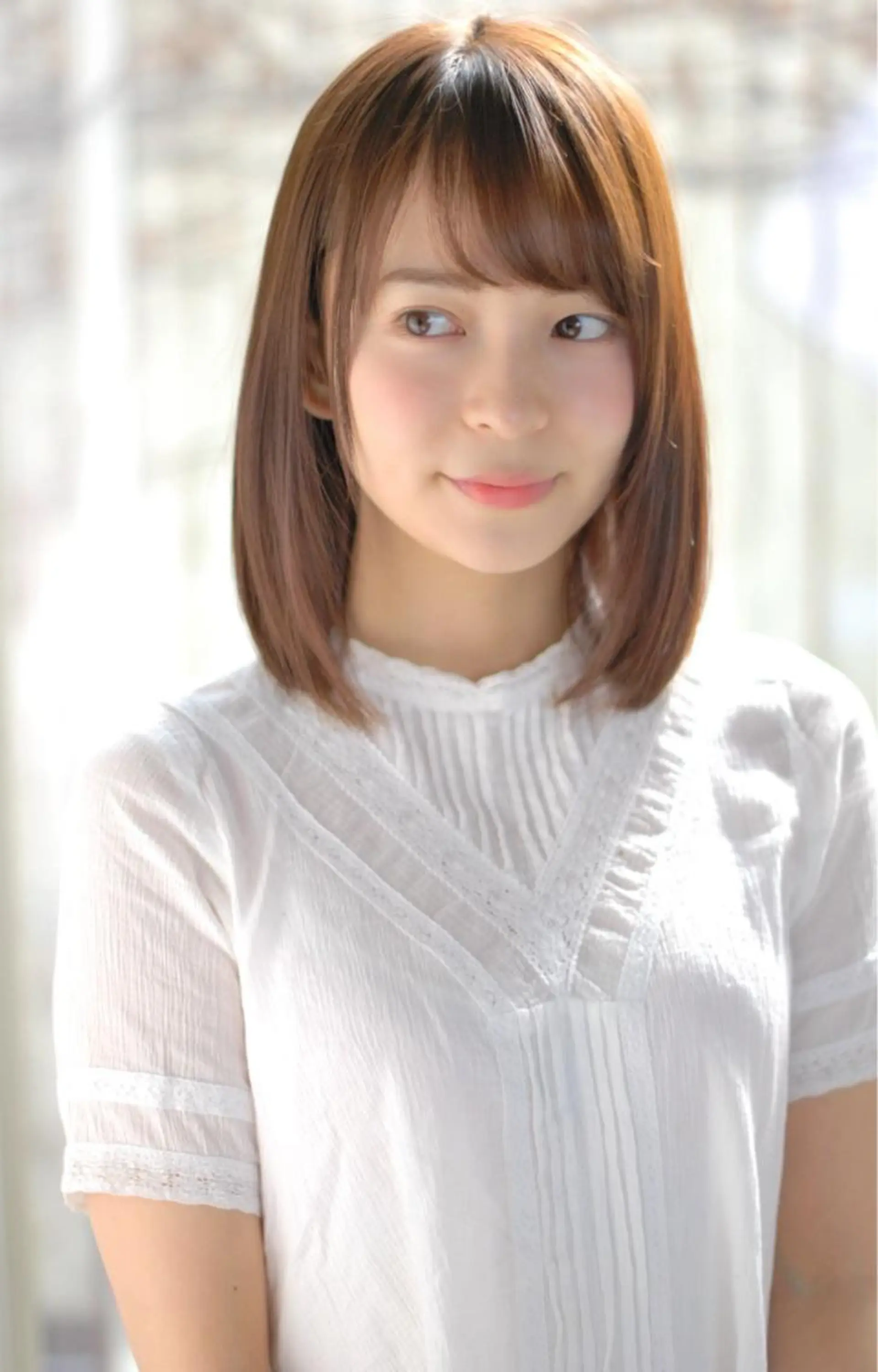 ミディアム カット 縮毛矯正 千 田のヘアスタイル