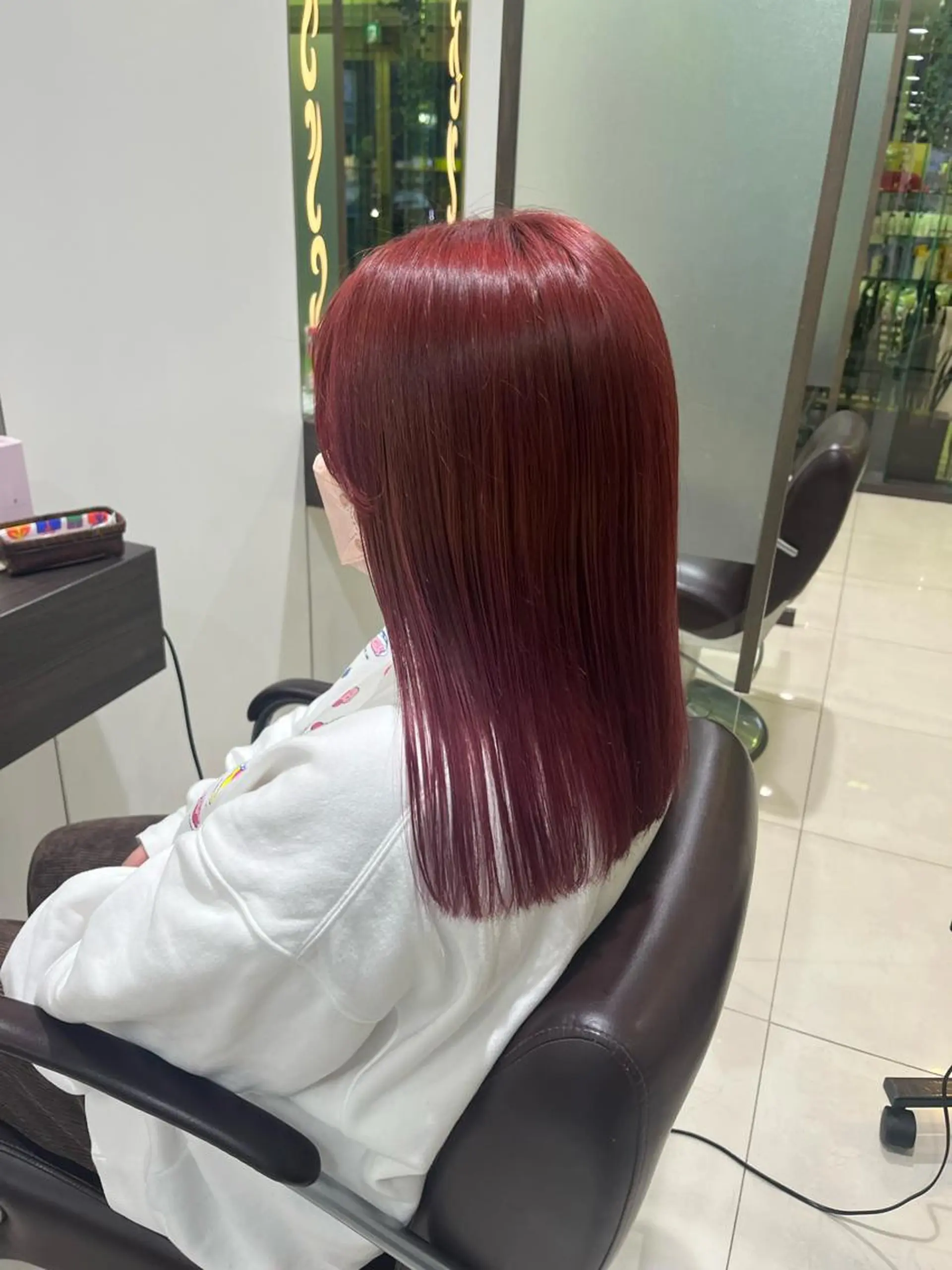 ミディアム ぷつっとボブ/ちゅる ピンク/mika☆のヘアスタイル