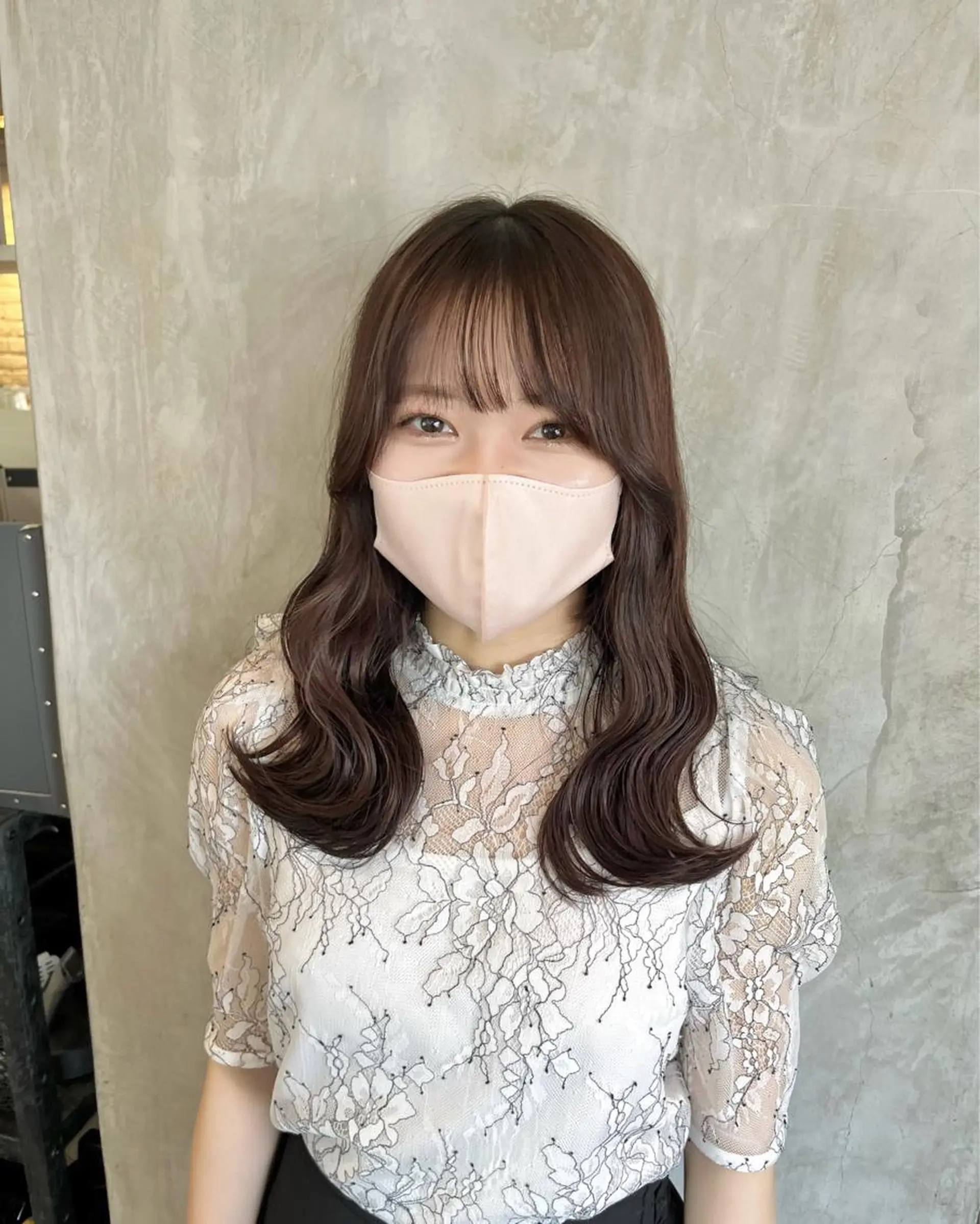 ミディアム カラー 髪質改善／縮毛矯正 関根青葉のヘアスタイル