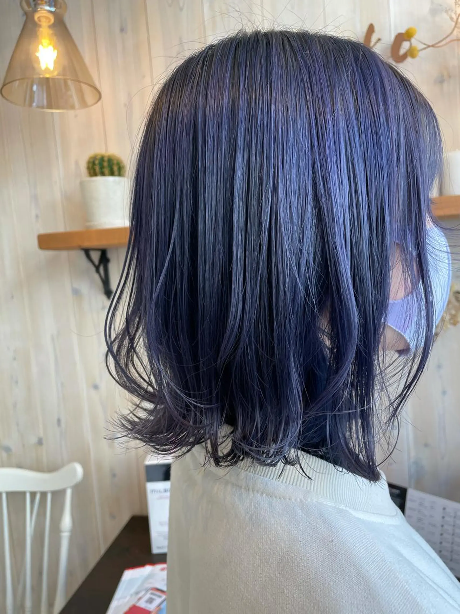 ミディアム カラー ブルーカラー ブルーパープル パープルカラー 透明感カラー/ 寺田千雅子のヘアスタイル