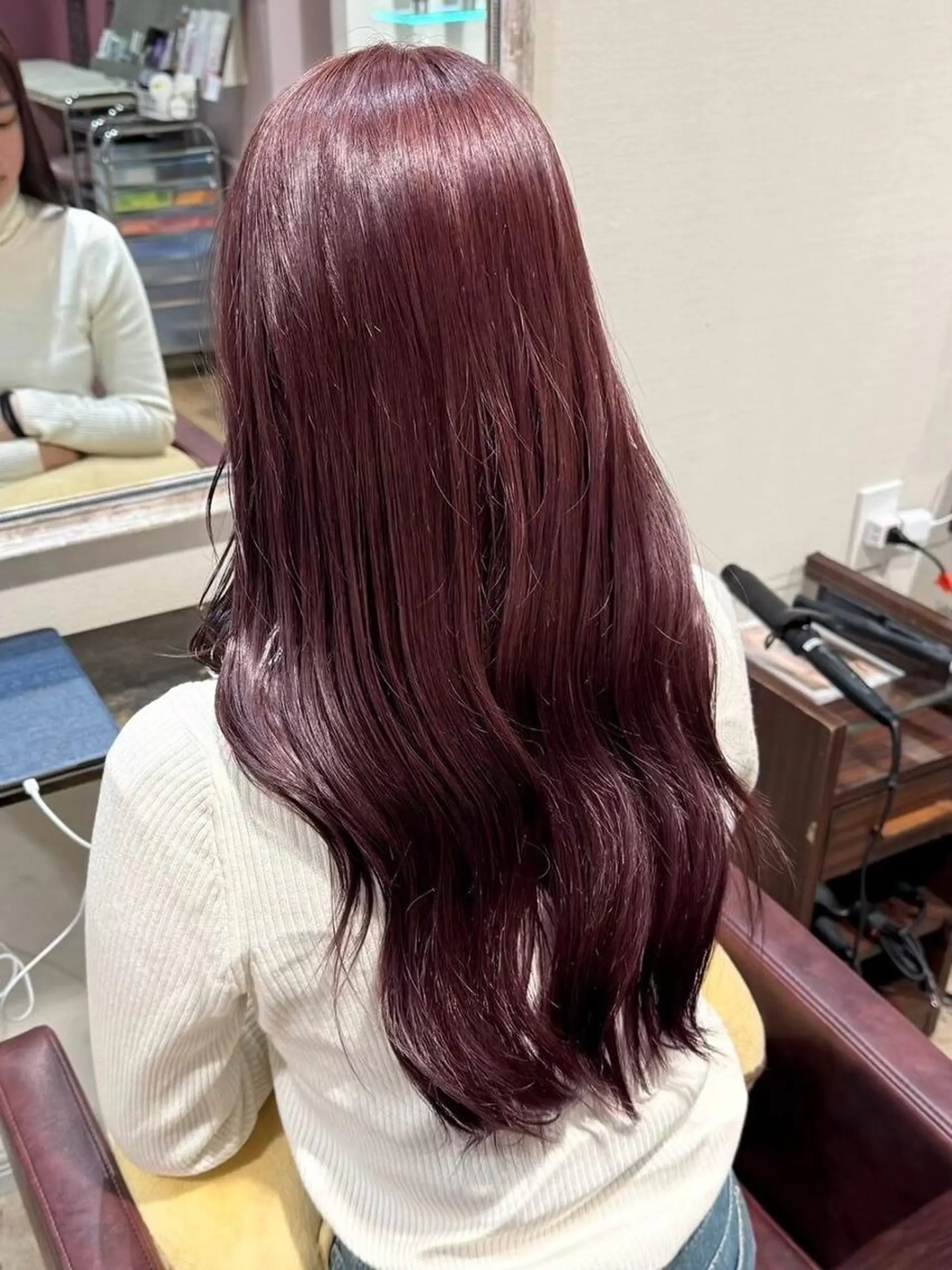 ロング ボブ ハイライト 髪質改善 韓国風ヘア レイヤーカット .5 by SOLEIL藤沢店のヘアスタイル