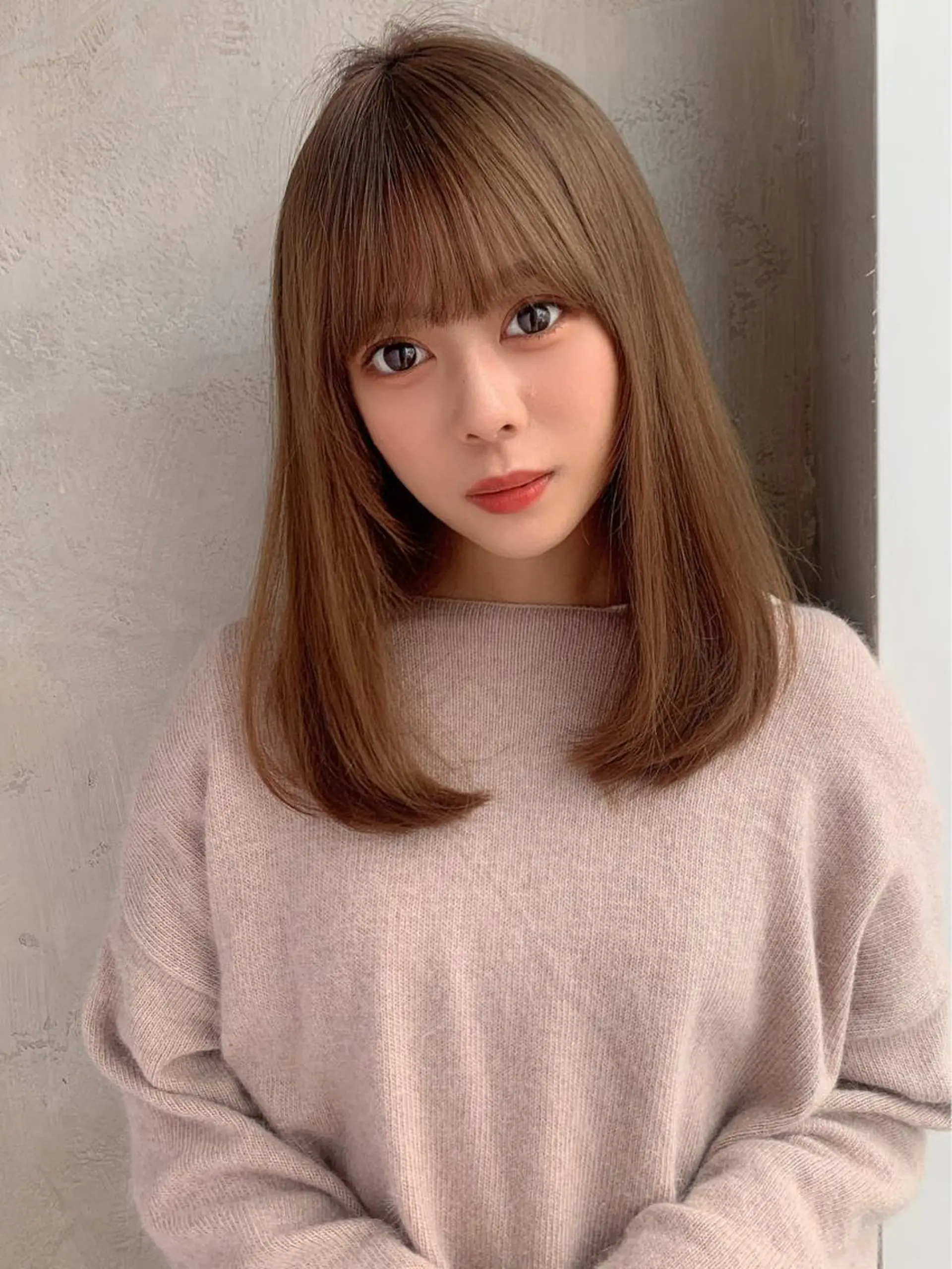 セミロング カラー バレイヤージュ ブリーチ ケアブリーチ ダブルカラー ハイライトカラー カット ヘアカラー トリートメント 新宿✨顔周りカット 韓国ヘア/坂本亜裟海のヘアスタイル