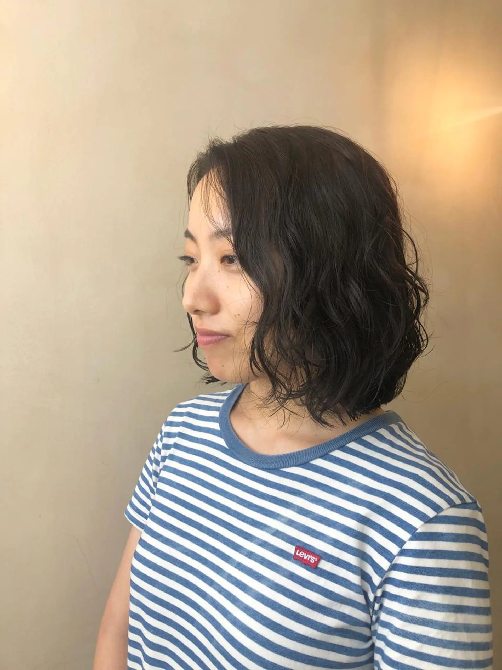 ミディアム カラー パーマ アッシュ オレンジ ボブ ショート/パーマ/ カラー/FUKOのヘアスタイル