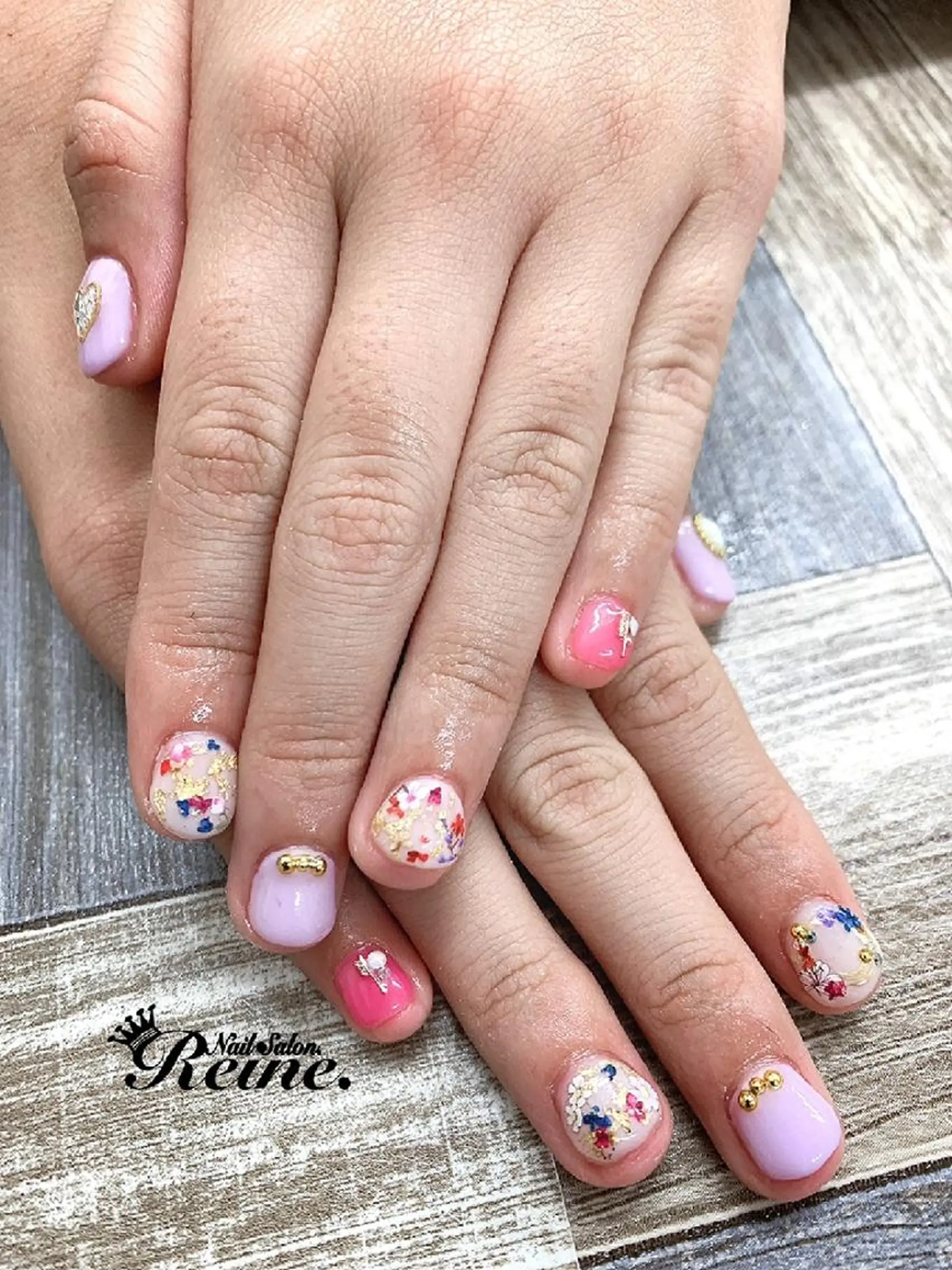 ネイル 春ネイル Nailsalon Reine所属・玉栄 伶奈のネイルデザイン
