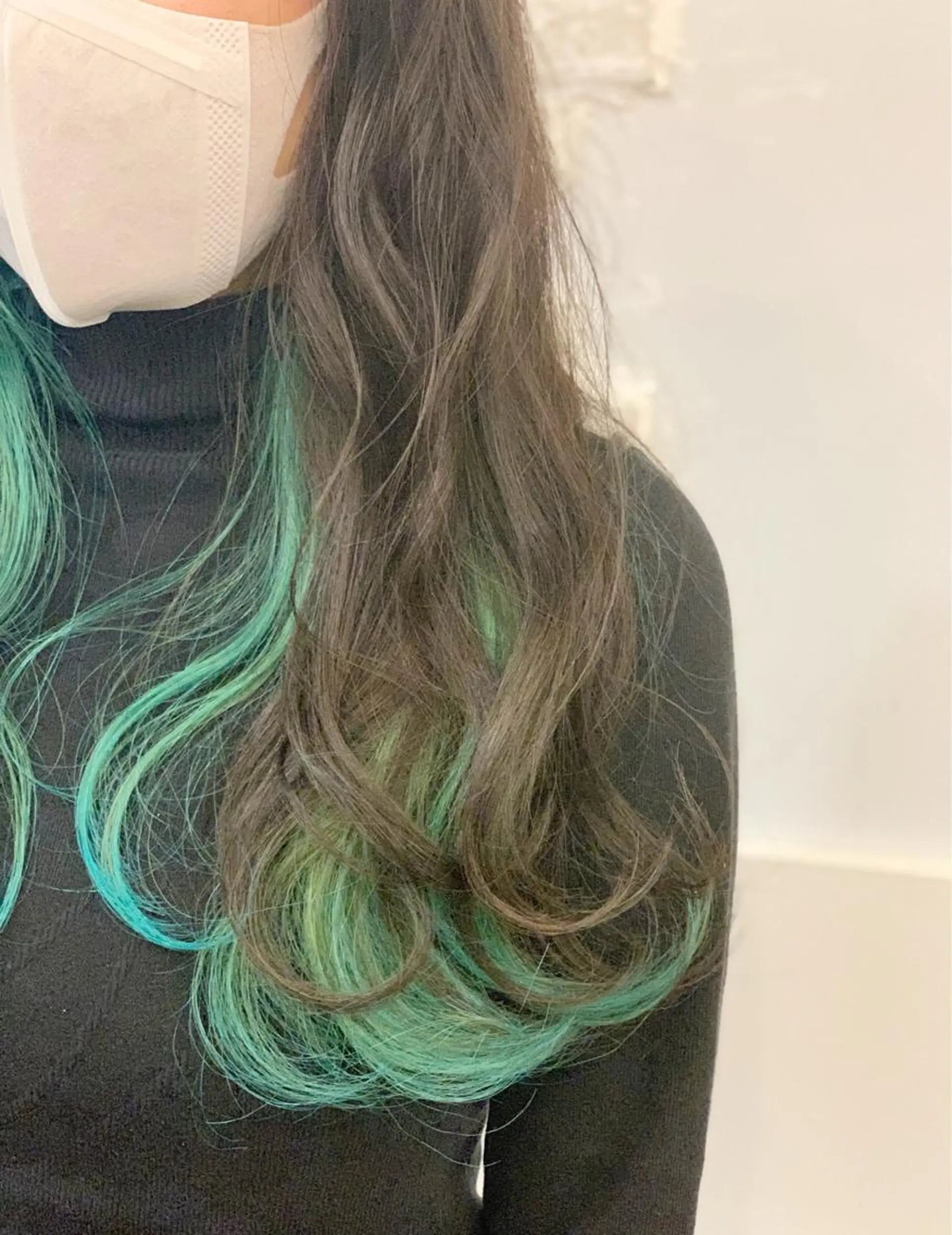 ロング カラー ダークグレー ヘアカラー Real me 鈴木のヘアスタイル