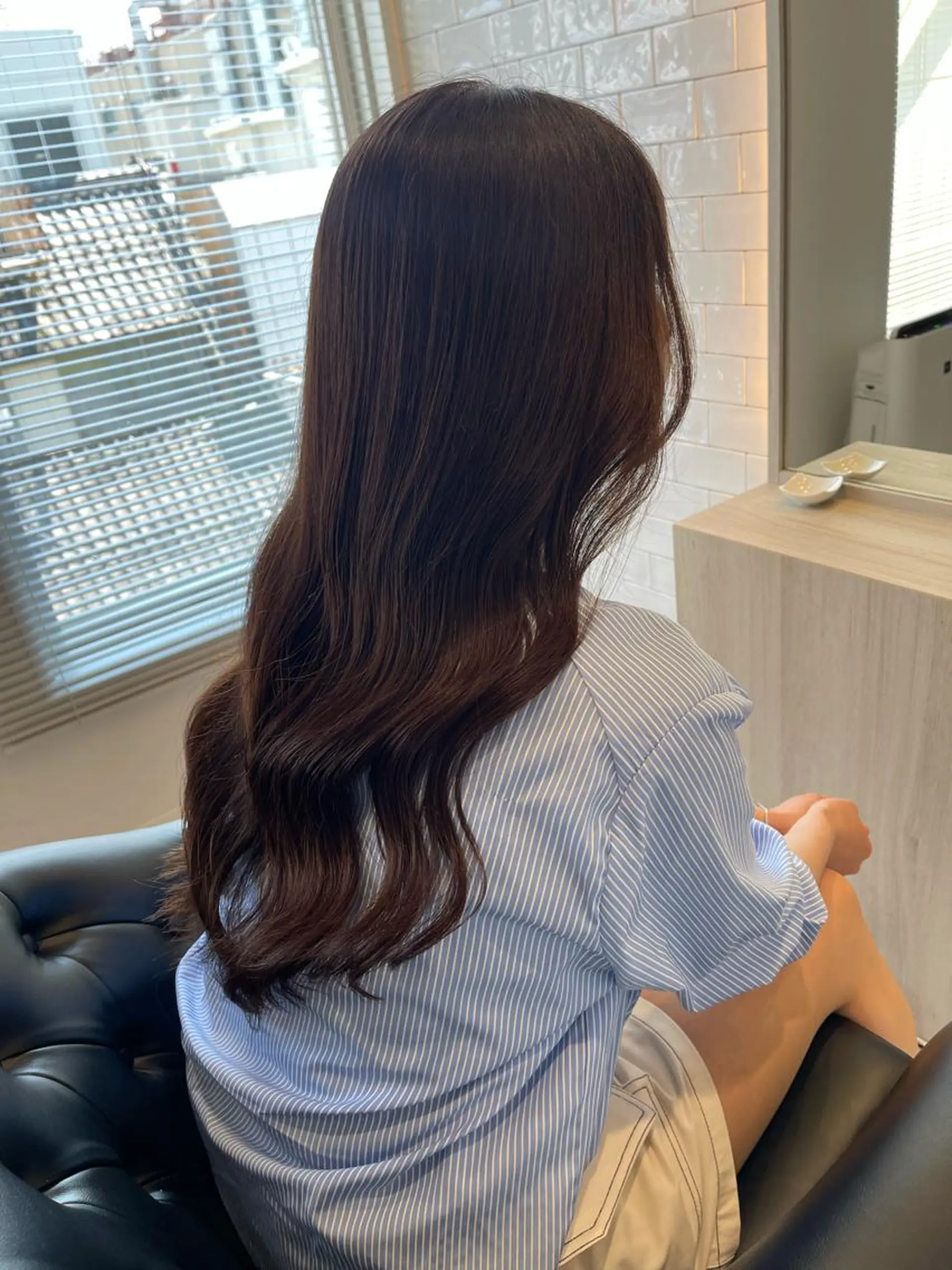 ロング カラー カット ヘアカラー トリートメント emi/髪質改善/ 韓国風/艶カラーのヘアスタイル