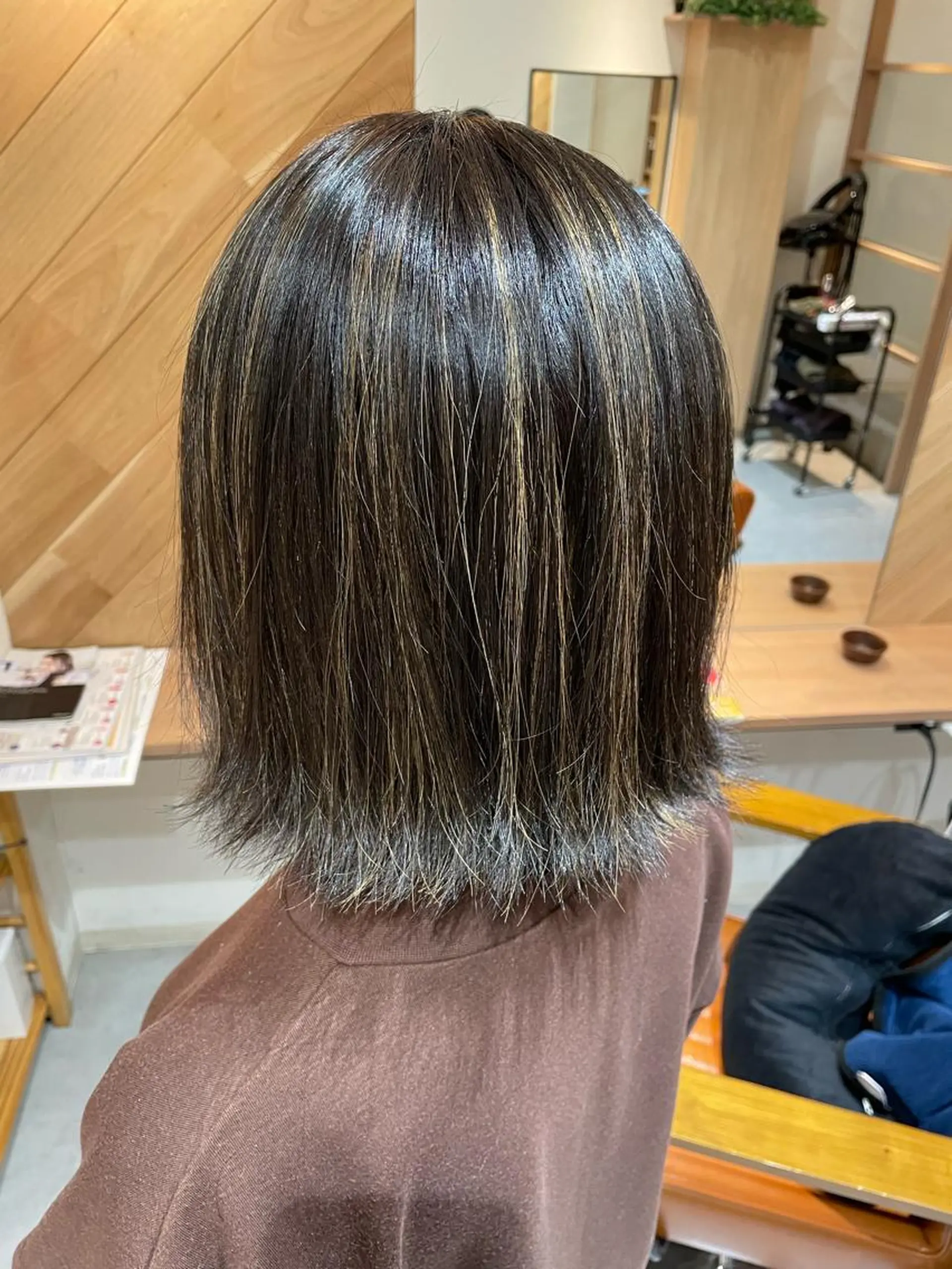 ミディアム ヘアカラー 中田 サヤカのヘアスタイル